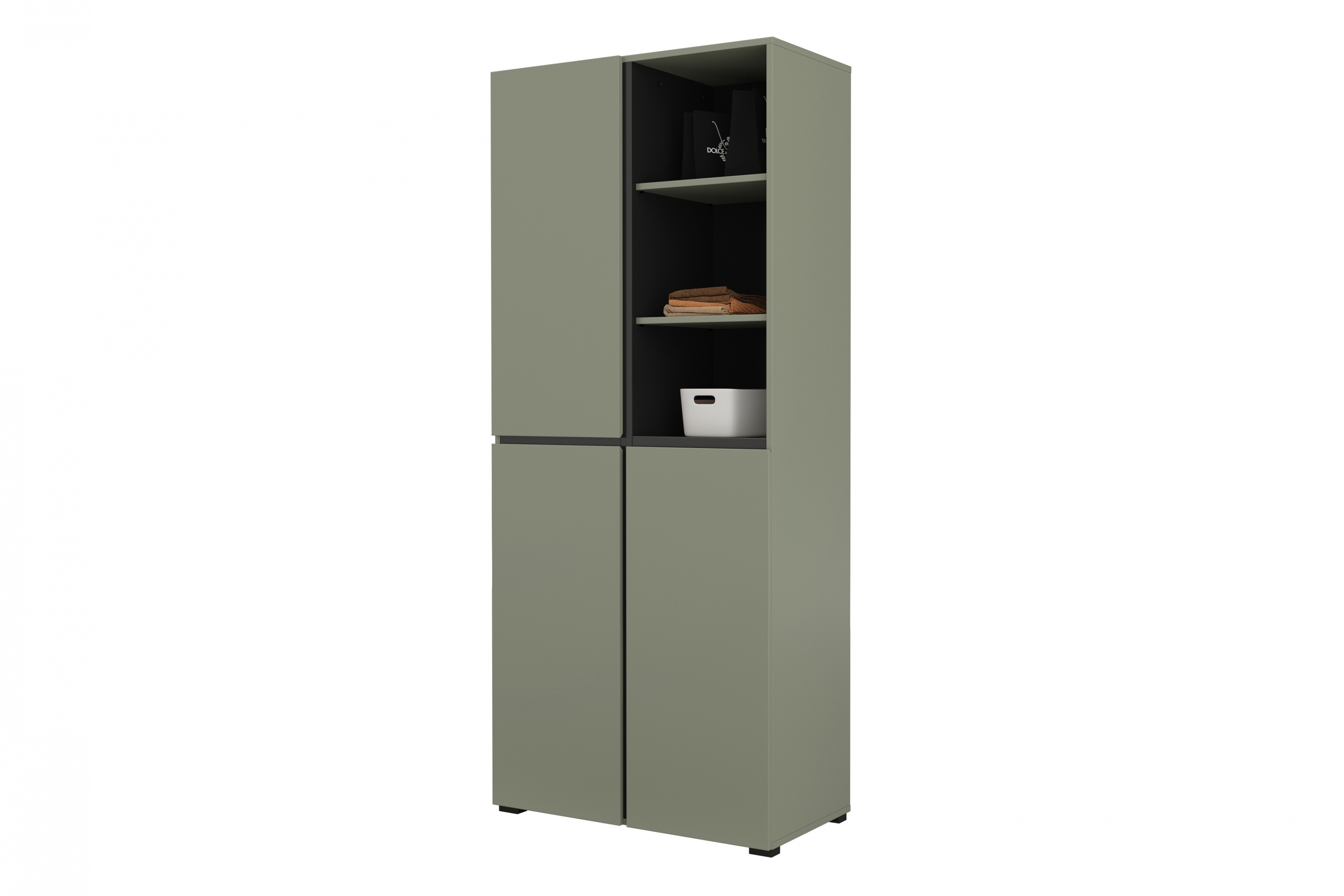 Skriňa Cross 79 cm - zelená / čierna Skriňa Gramon 79 cm - Zelený / Čierny