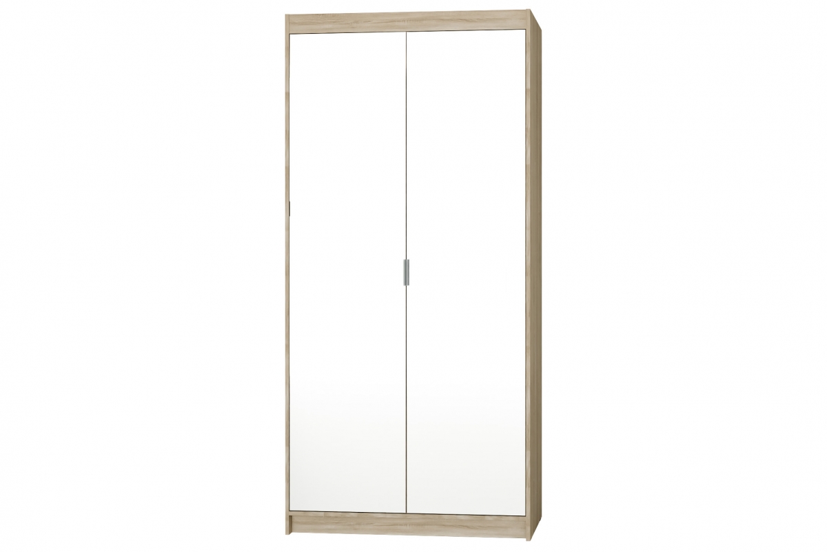 Skříň Lena 2D se zrcadlem 90 cm - dub sonoma skříň Lena 2D z zrcadlem 90 cm - Dub sonoma