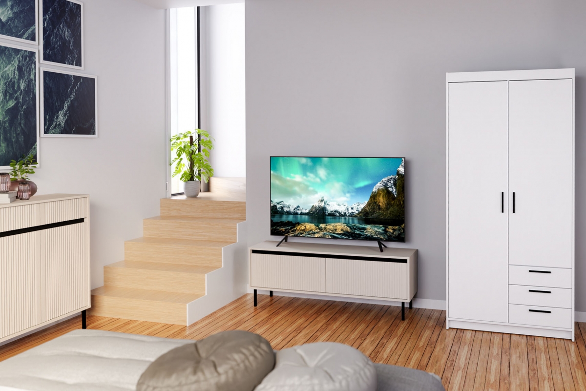 Skriňa Lena 2D3S so zásuvkami 90 cm - biely Skriňa Lena 2D3S so zásuvkami 90 cm - Biely