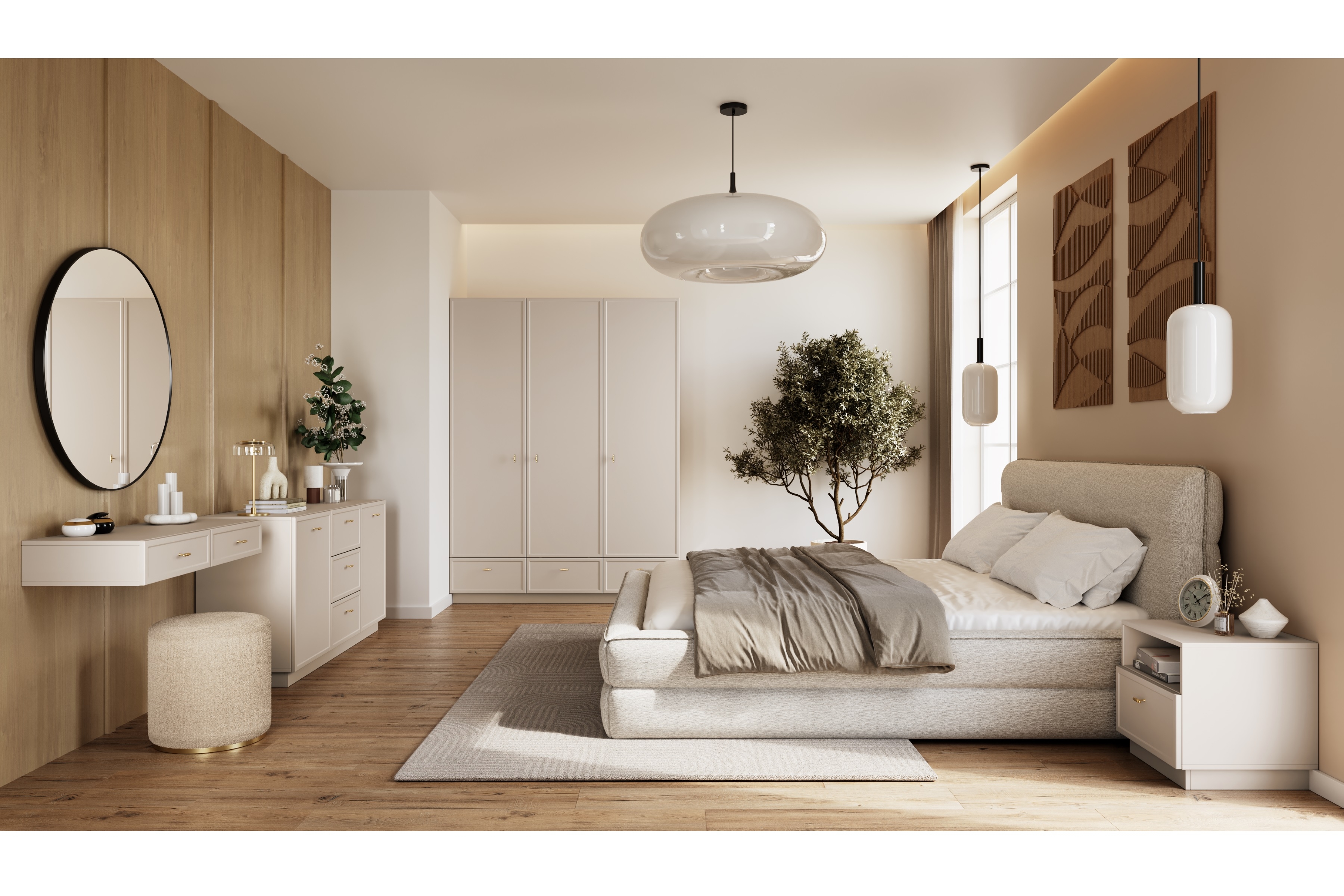 Šatní skříň Lorini 150 cm - kašmírov8 / zlaté úchytky T-bar skříň Lorini 150 cm z policemi - kašmír / zlote Úchytky T-bar