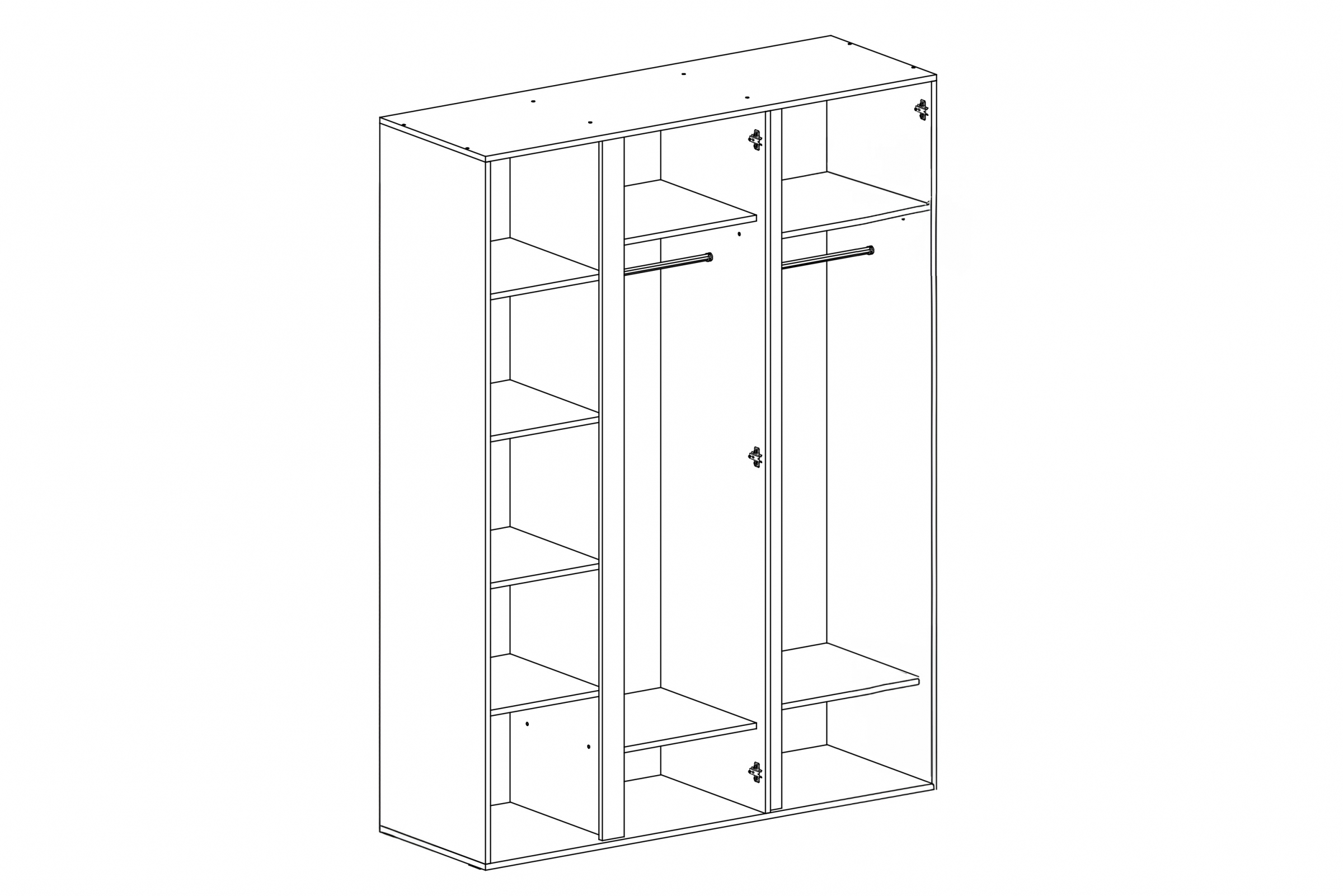 Šatníková skriňa Luca 145 cm - eukalyptus / dub baltic dune Skriňa Luca 1 - 145 cm - eukaliptus / Dub baltic dune