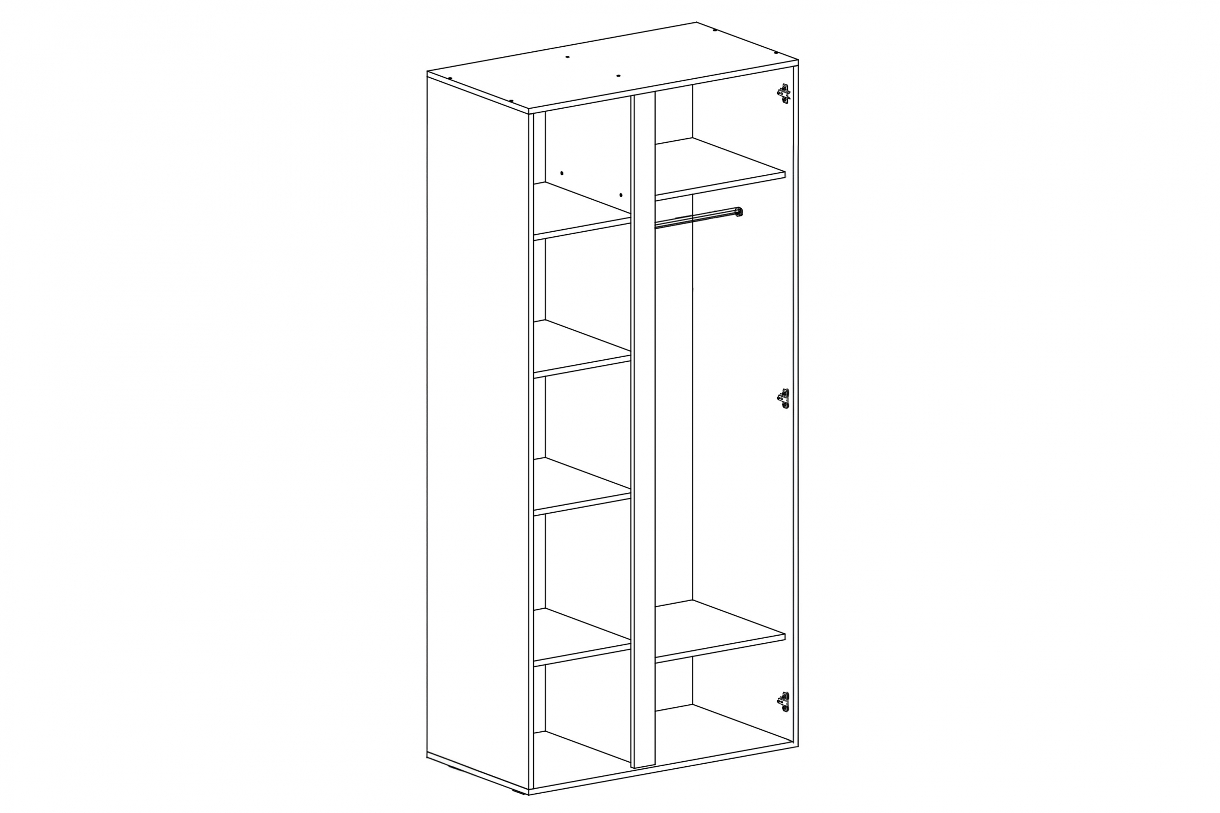 Skriňa Luca 90 cm - eukalyptus / dub baltic dune Skriňa Luca 3 - 90 cm - eukaliptus / Dub baltic dune