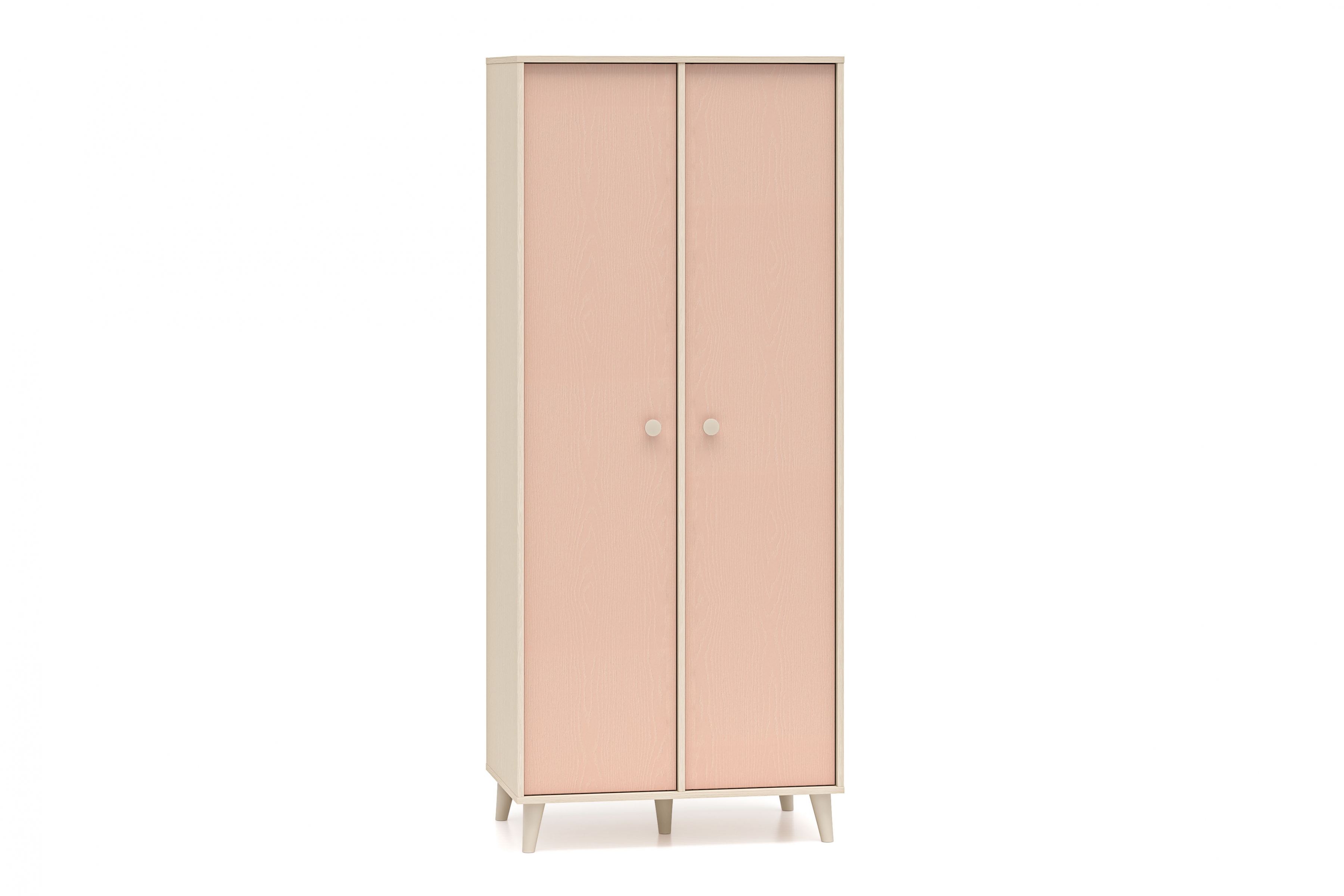 Dětská šatní skříň Marla 80 cm - pouštní písek / růžová skříň Marla 80 cm - piasek pustyni / millenial pink