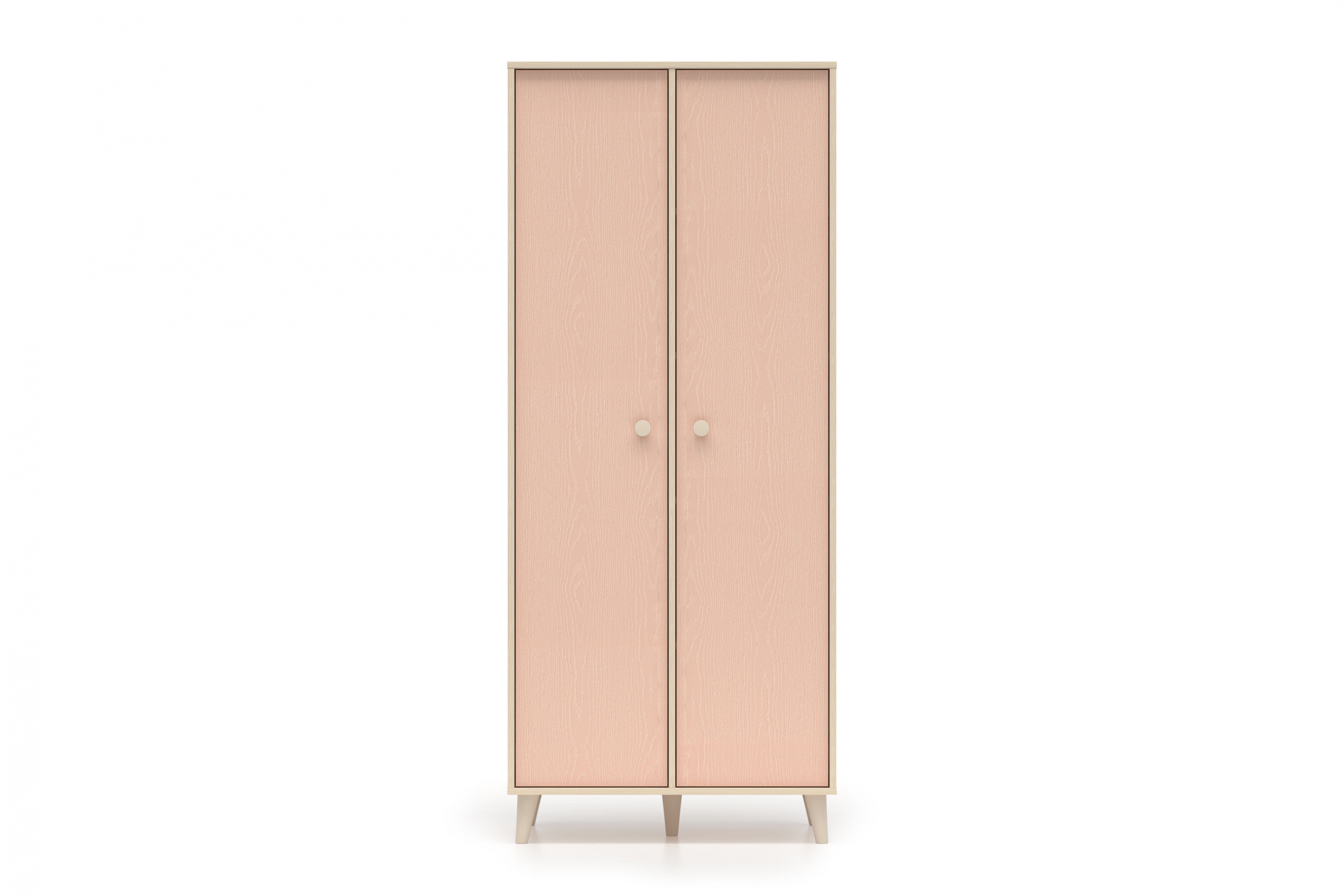 Dětská šatní skříň Marla 80 cm - pouštní písek / růžová skříň Marla 80 cm - piasek pustyni / millenial pink
