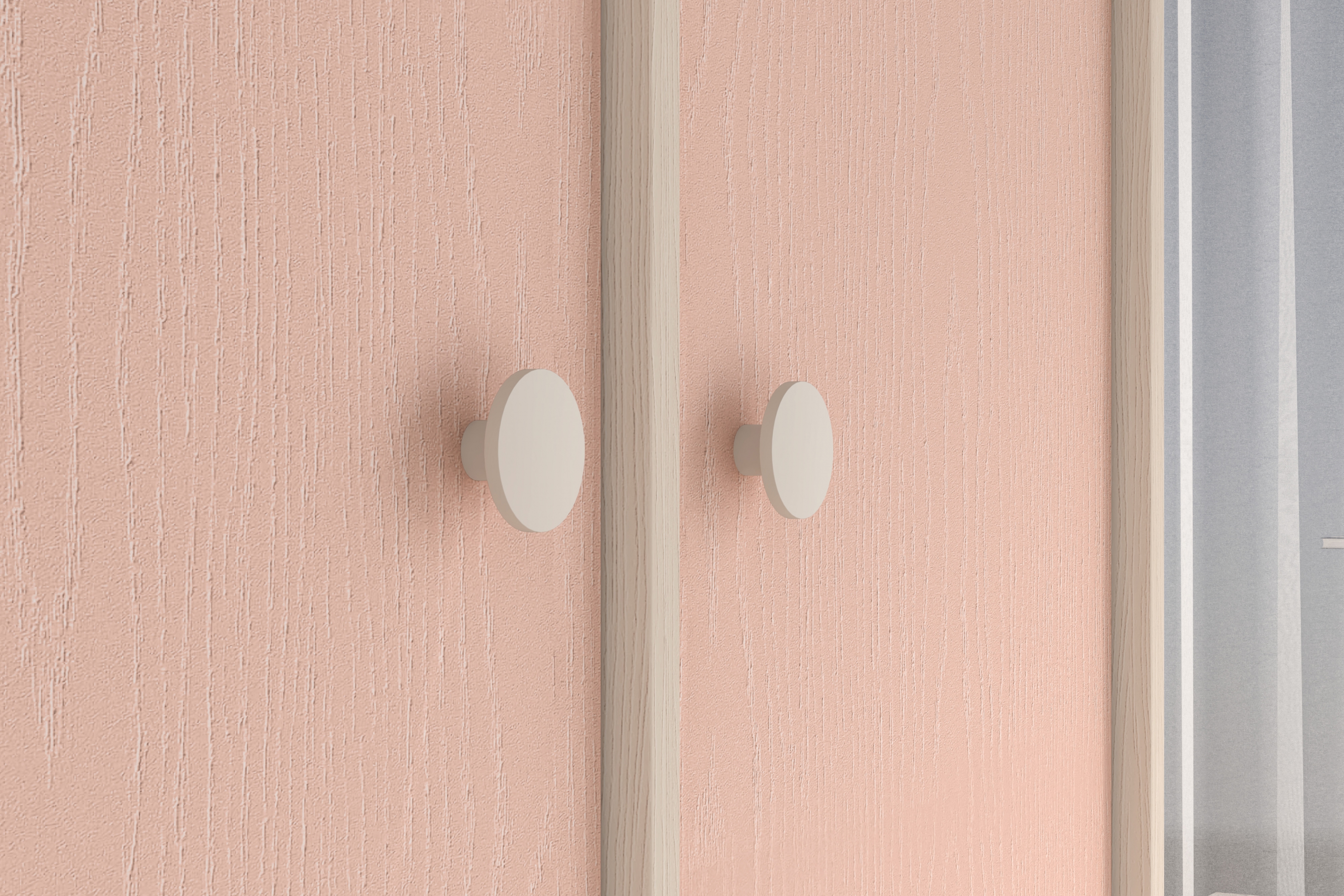 Dětská šatní skříň Marla 80 cm - pouštní písek / růžová skříň Marla 80 cm - piasek pustyni / millenial pink