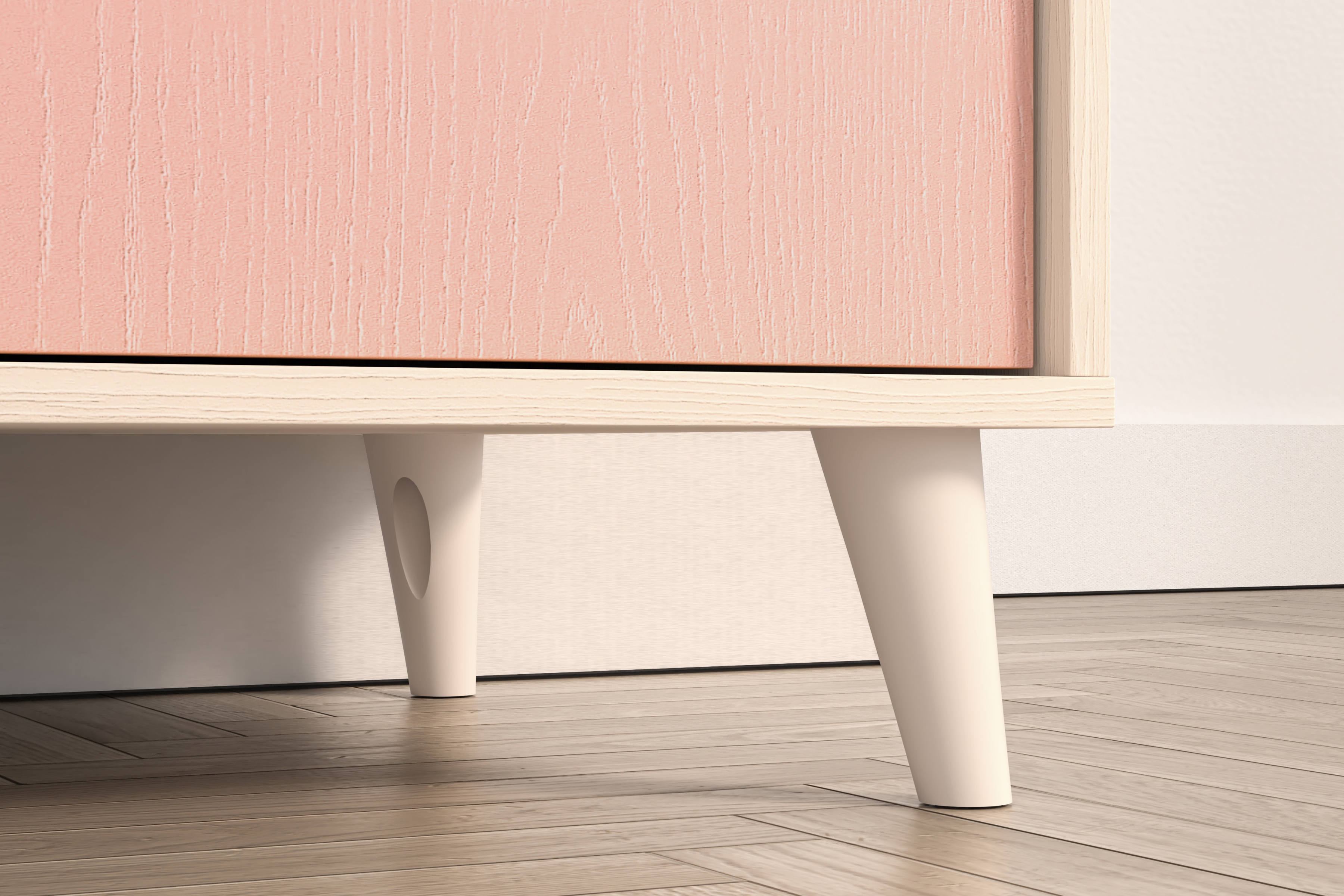 Dětská šatní skříň Marla 80 cm - pouštní písek / růžová skříň Marla 80 cm - piasek pustyni / millenial pink