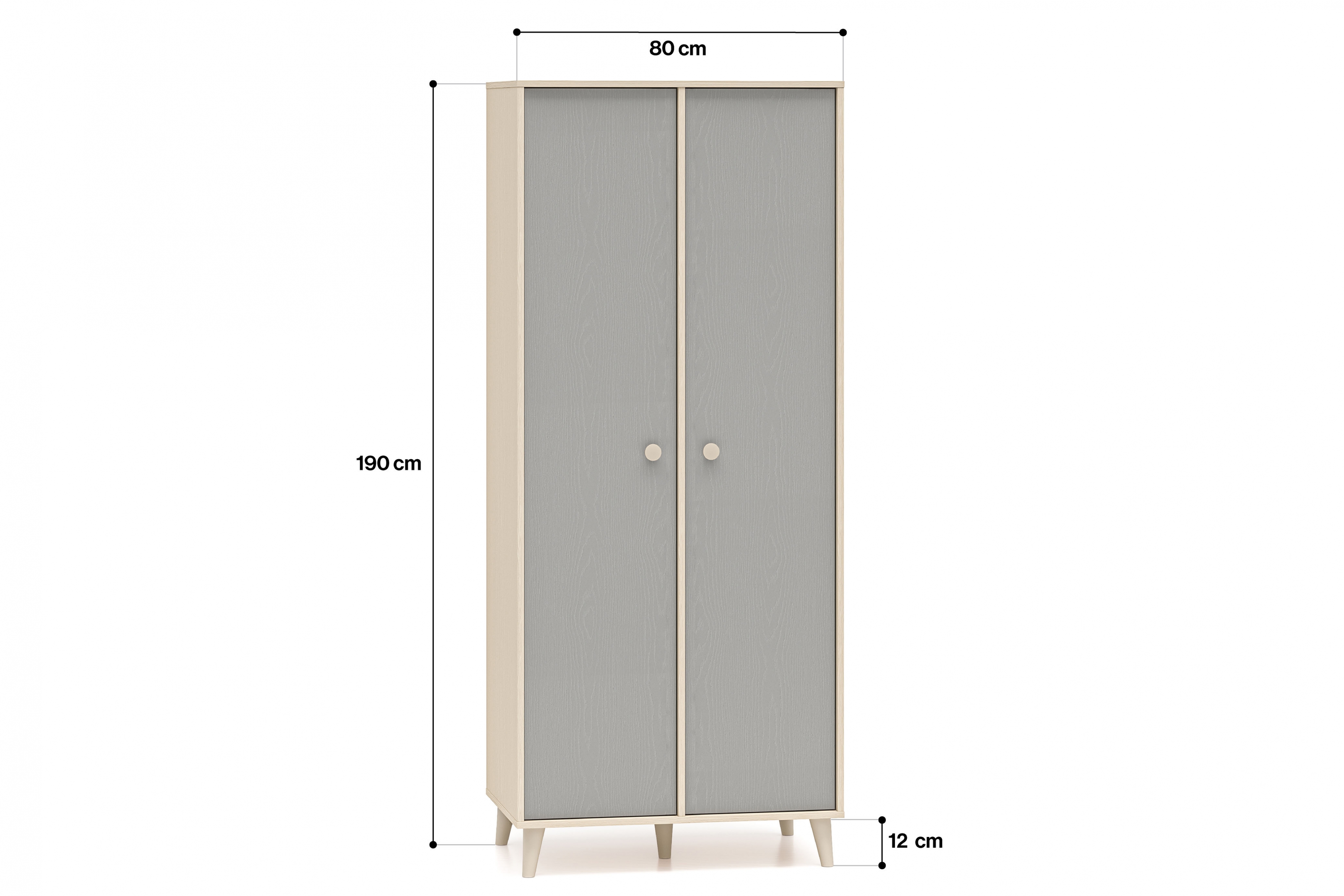 Dětská šatní skříň Marla 80 cm - pouštní písek / šedá pallad skříň Marla 80 cm - piasek pustyni / šedá pallad