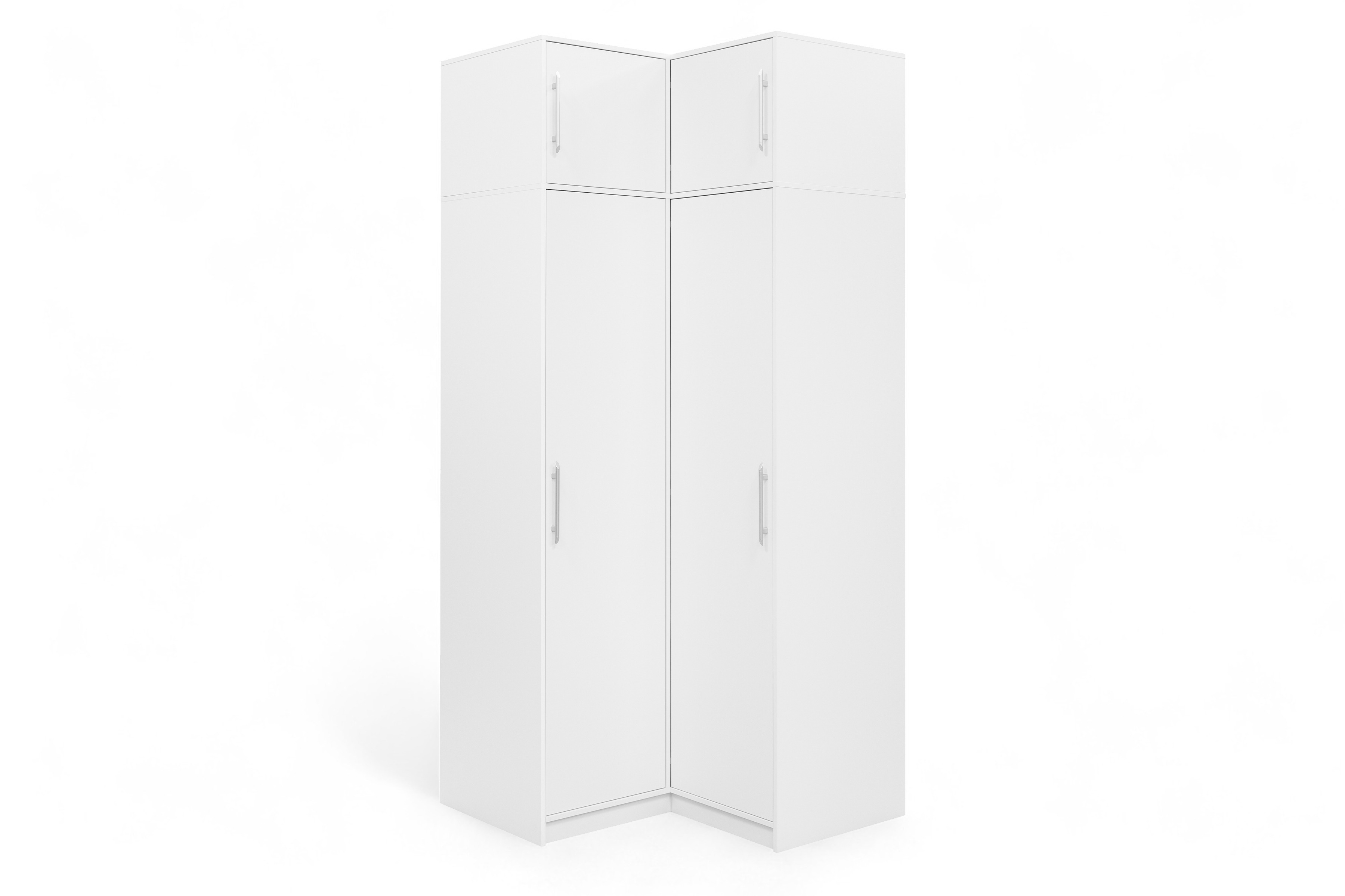 Rohová skříň Bali s nástavcem 109 cm - bílá skříň rohová Bali s nástavcem 109 cm - bílá