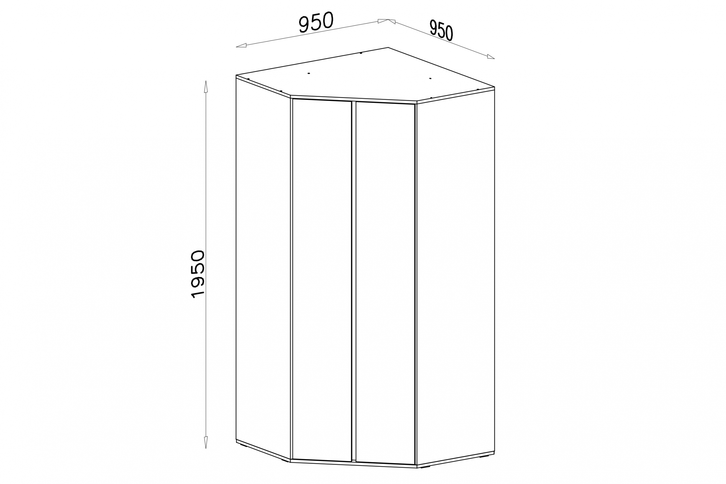 Skříň rohová Luca 95 cm - eukaliptus / dub baltic dune skříň rohová Luca 2 - 95 cm - eukaliptus / dub baltic dune