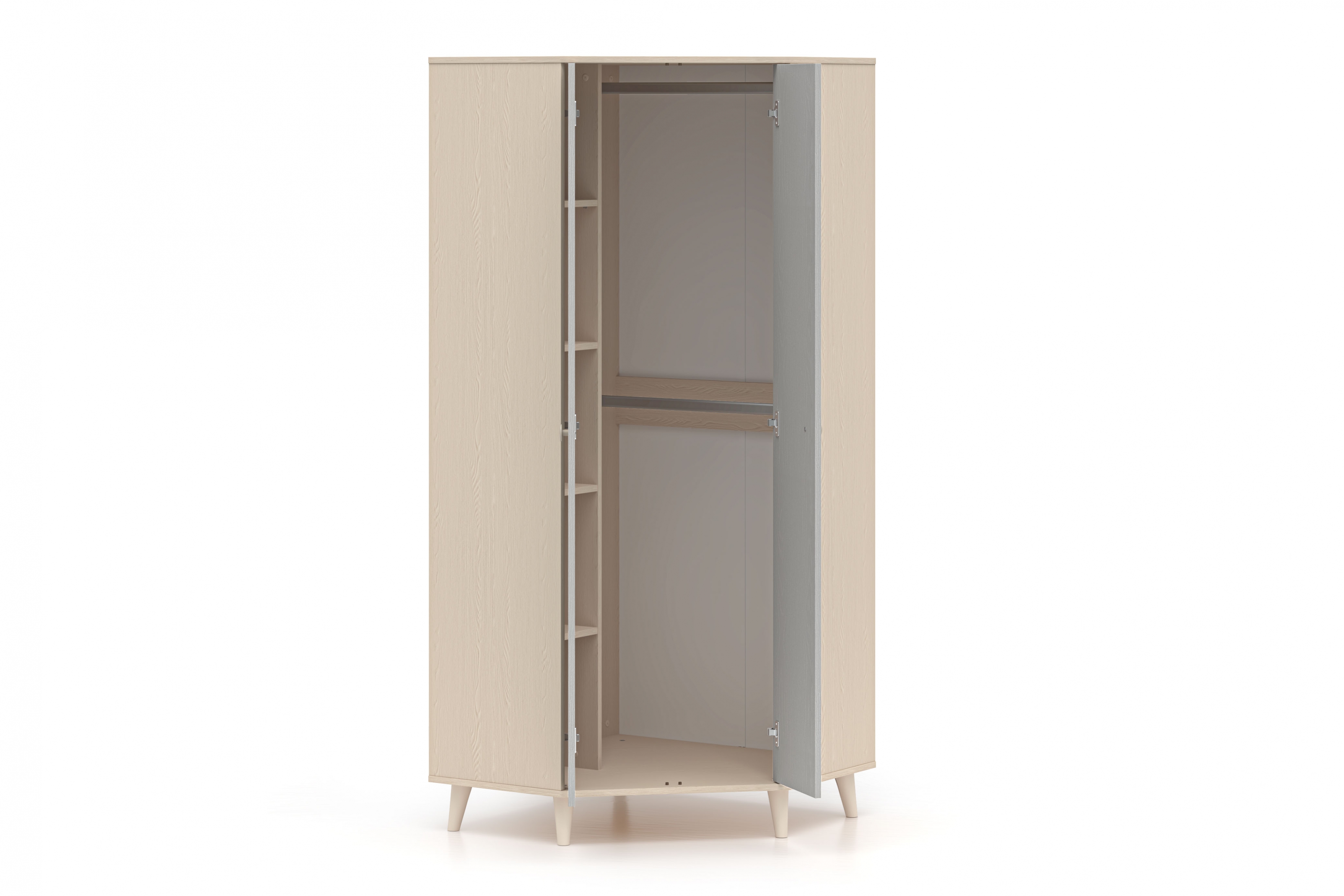 Dětská rohová skříň Marla 80 cm - pouštní písek / šedá pallad skříň rohová Marla 80 cm - piasek pustyni / šedá pallad