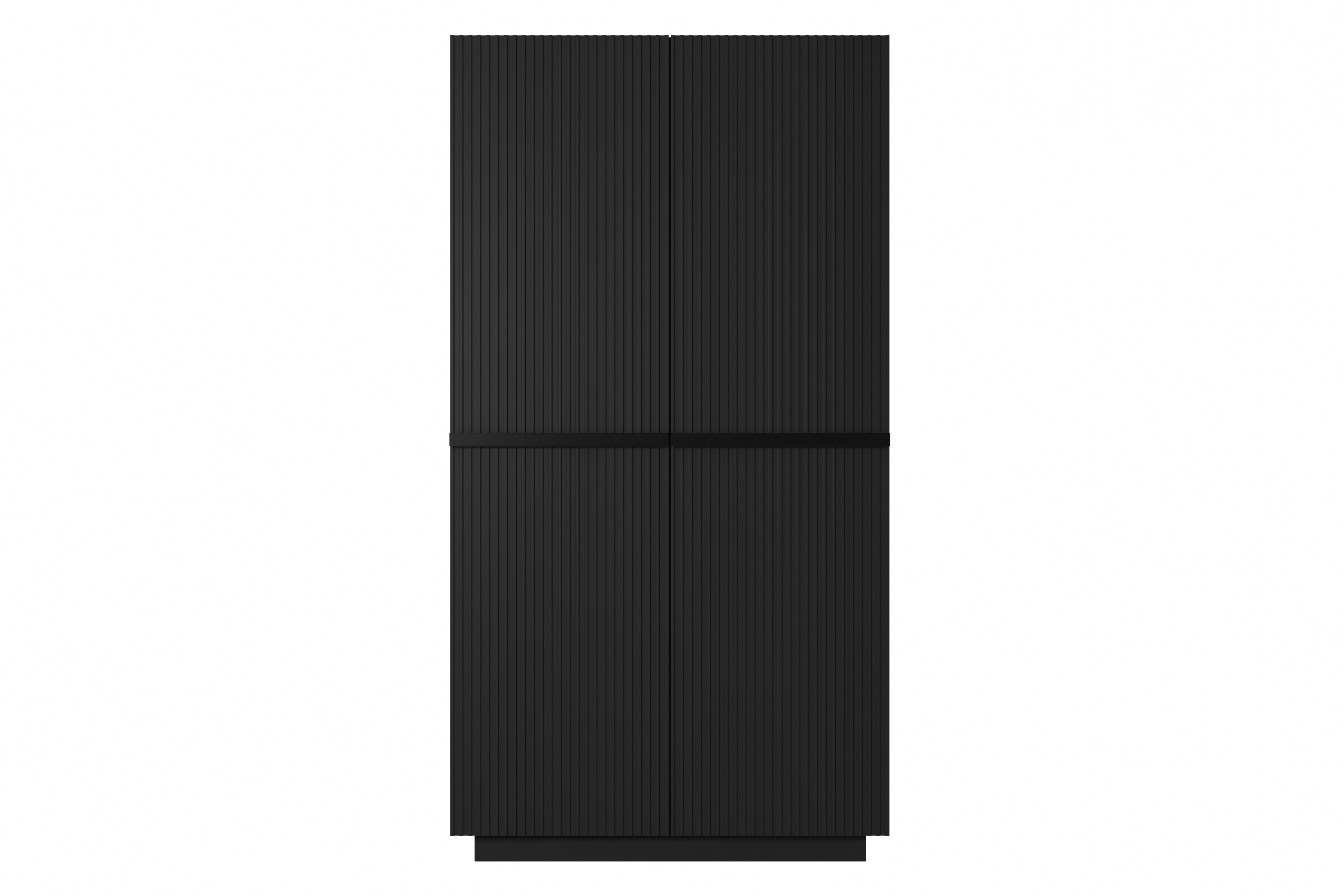 Skříň Nicole 100 cm se zásuvkami - černý mat / černé úchytky skříň Nicole 100 cm z policemi i zásuvkami - černá mat / černá Úchytky