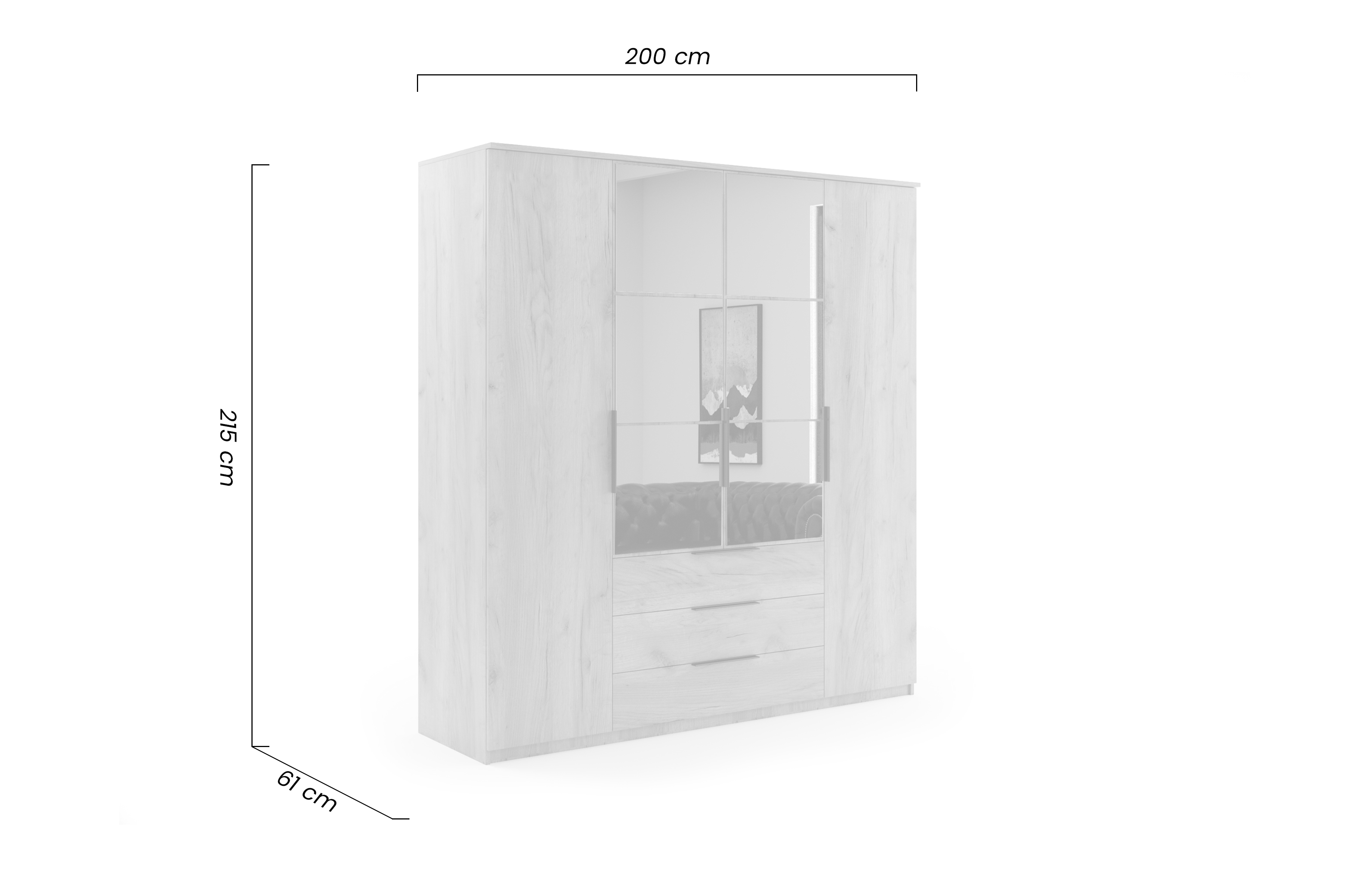 Skriňa otvorená Farenta z lamelami 200 cm - craft /Čierny Skriňa otvorená Farenta z lamelami 200 cm - craft 
