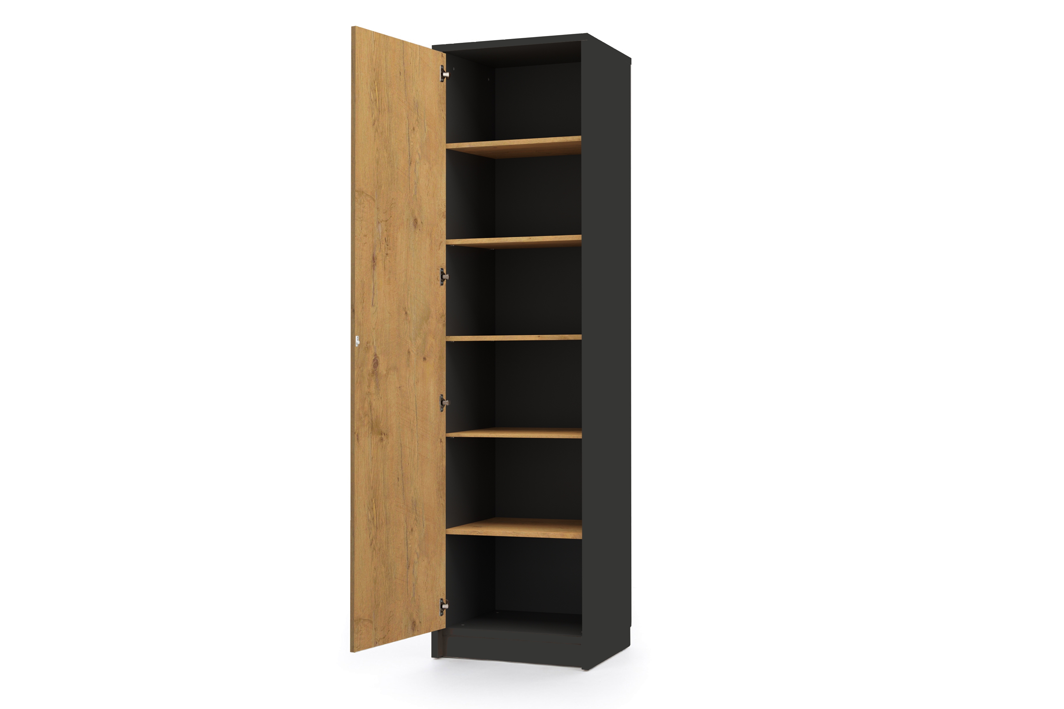 Skriňa Genius P 60 cm - čierna / dub lancelot Skriňa P do polkotapczanow Genius 60 cm - Čierny / Dub lancelot