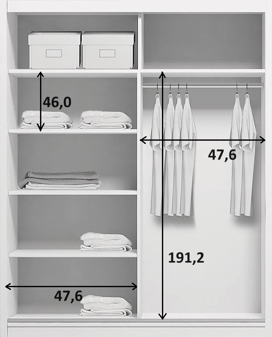 Skriňa Livio A1 100II Skriňa s posuvnými dverami Trofi 100/245 cm