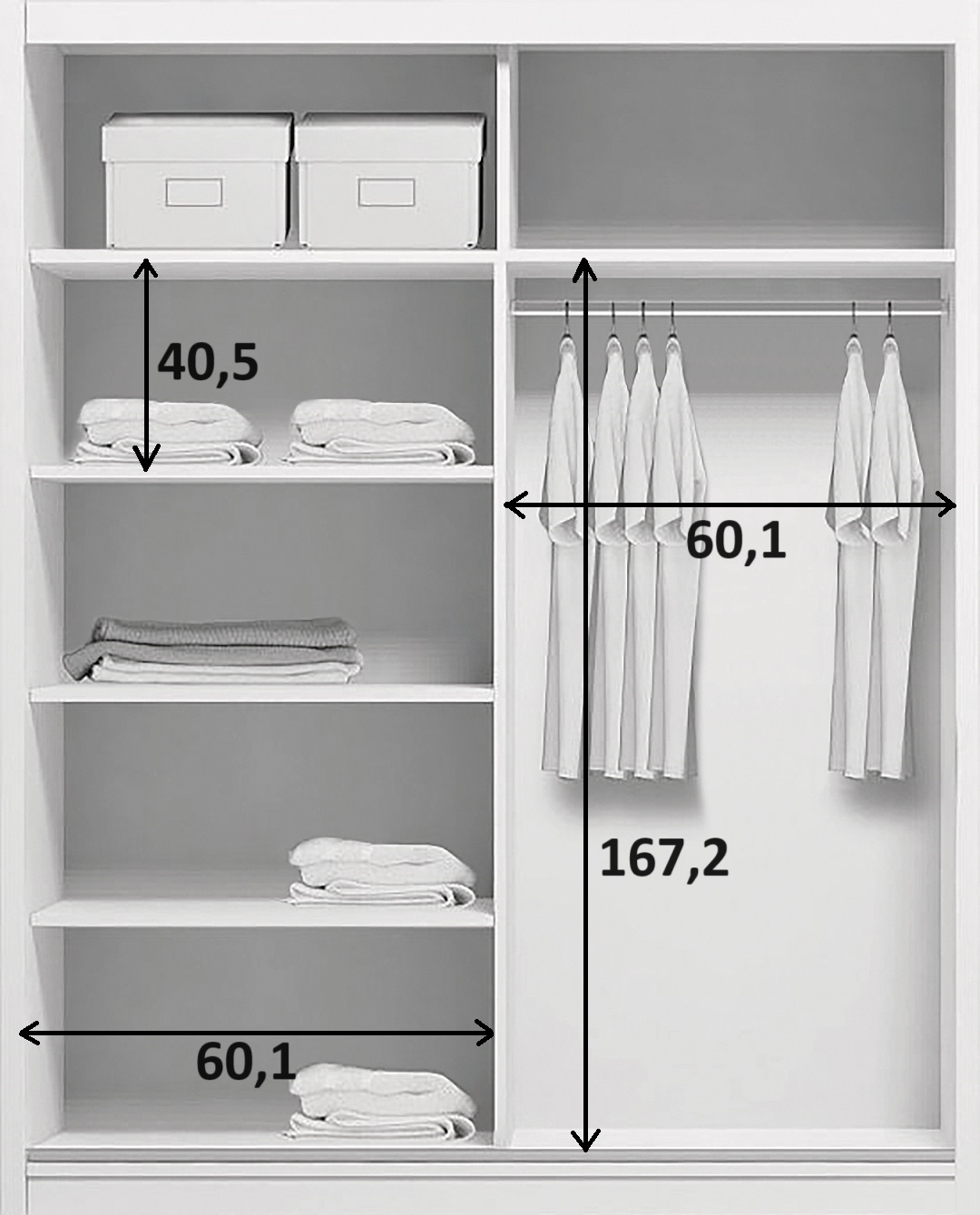Skriňa Livio A1 125 Skriňa s posuvnými dverami Trofi 125/215 cm