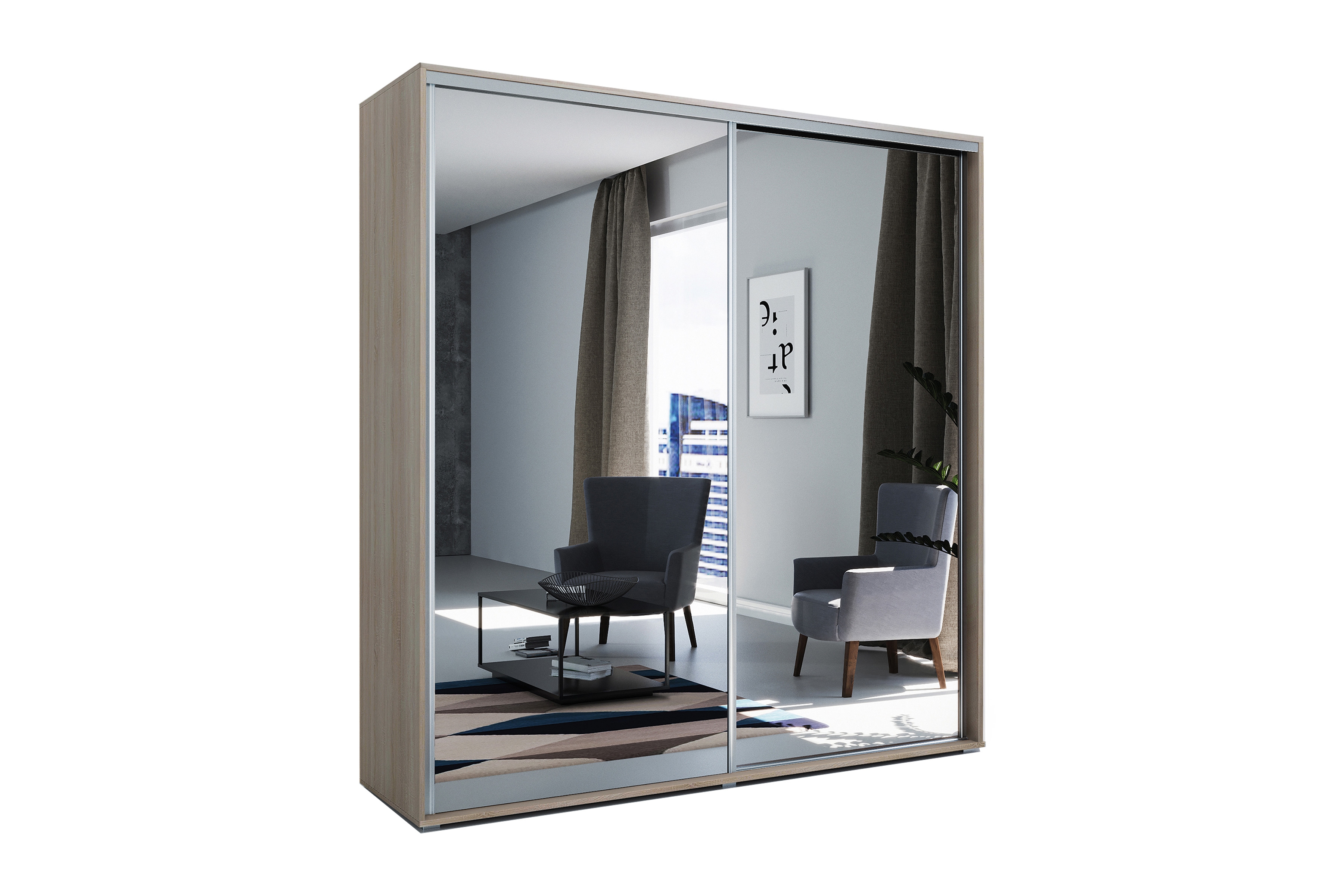 Skriňa s posuvnými dverami Trofi 125/245 cm - Dub sonoma Skriňa s posuvnými dverami Trofi 125/245 cm - Dub sonoma