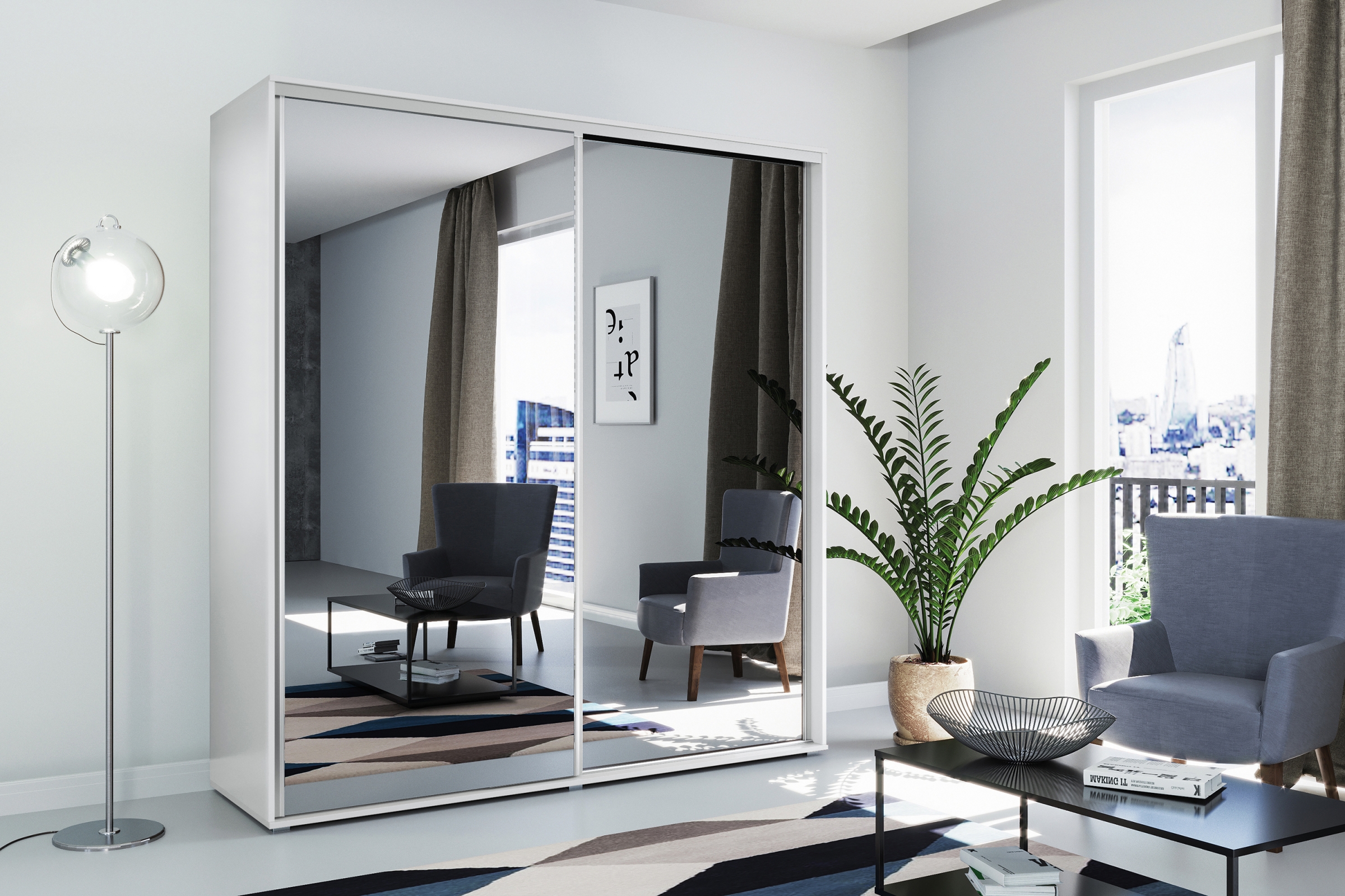 Skříň Livio A1 230 cm II Skříň s posuvnými dveřmi Trofi 230/245 cm