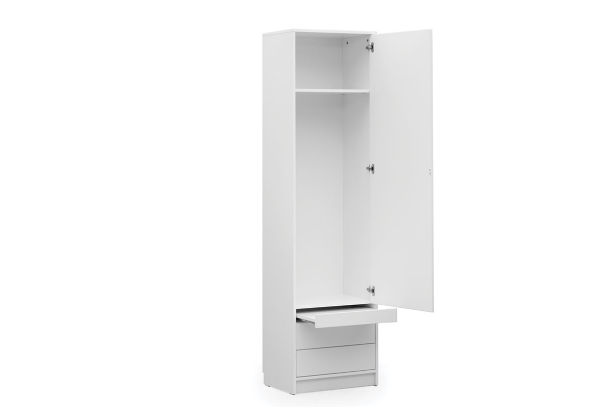 Skriňa S ku vertikálnej sklápacej posteli Basic 60 cm - biely mat Skriňa so zásuvkami 