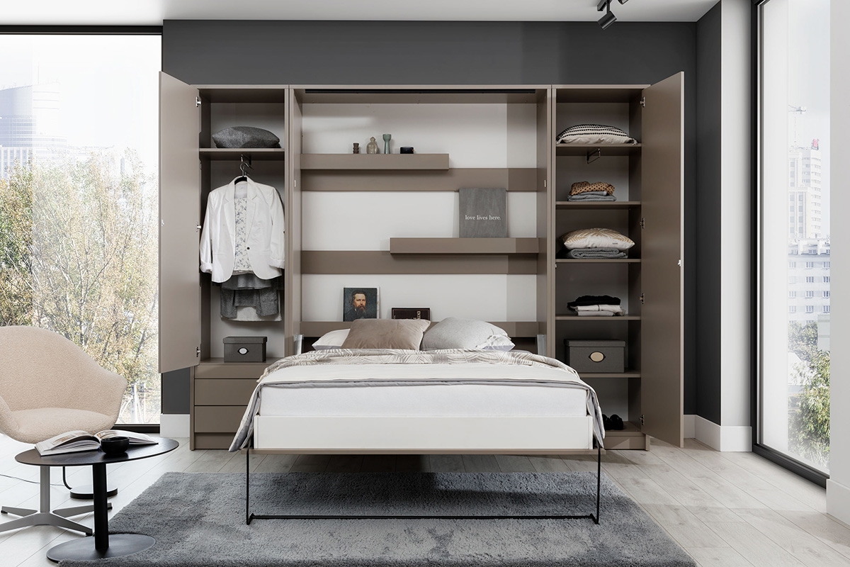 Skriňa S 60 cm ku sklápacej posteli Genius - congo / kašmír Skrine z polkotapczanem