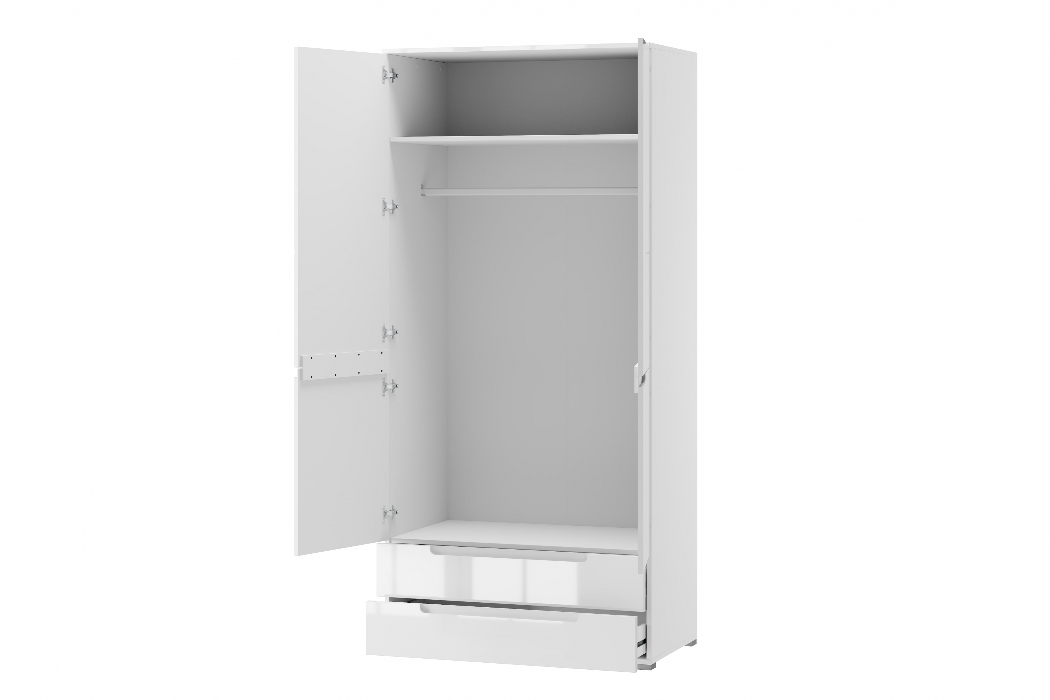 Skriňa Alwa 28 so zásuvkami 100 cm - biely lesk Skriňa Selene 28 so zásuvkami 100 cm - biely lesk