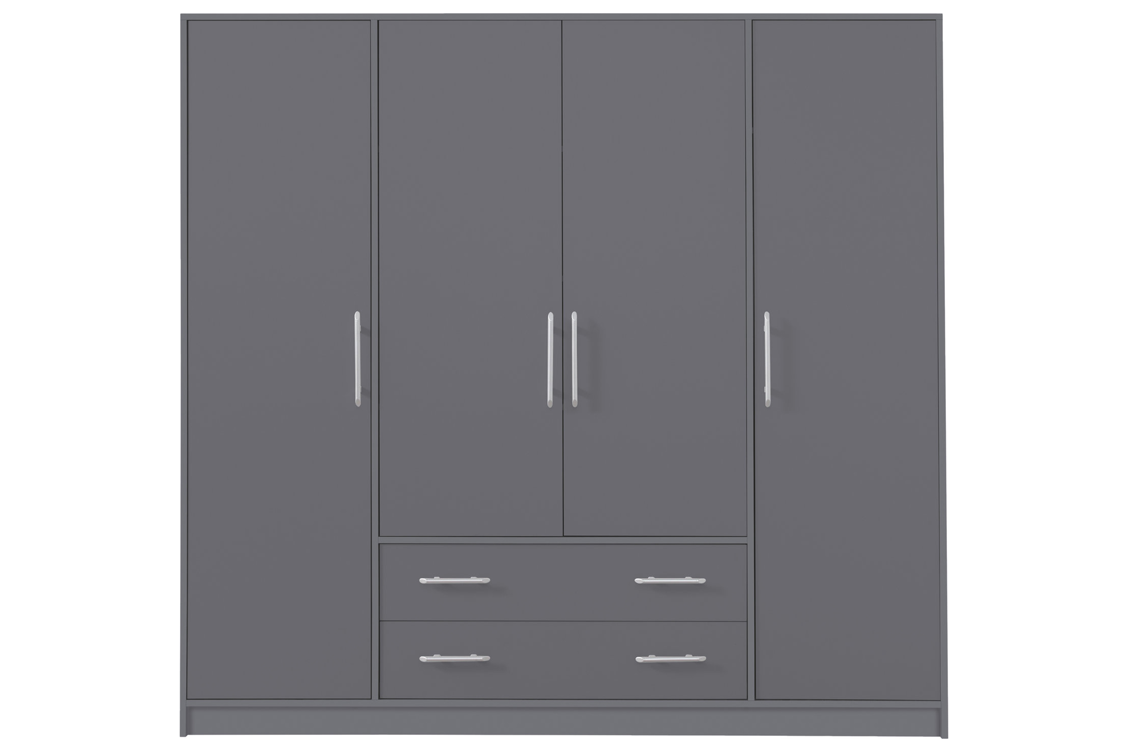 Čtyřdveřová skříň Smart SR1 se zásuvkami - antracitová skříň Smart SR1 se zásuvkami 200 cm - antracitová