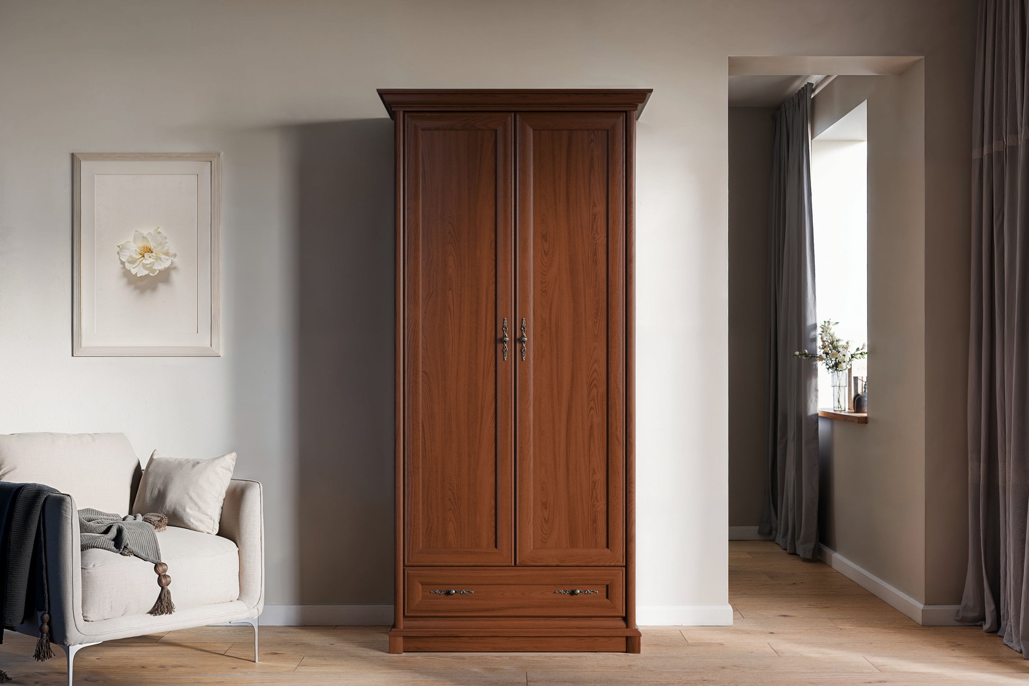 Předsíňová skříň Sonata 110 cm - kaštan šlechetný skříň Sonata z szuflada 110 cm - kaštan szlachetny