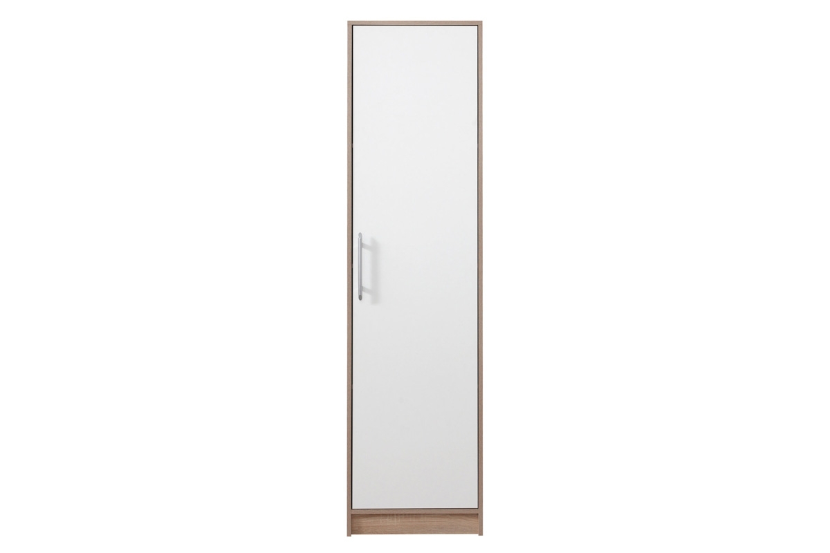 Skriňa Smart SR5 - 50 cm - biely lux / antracytová úzka skriňa s policami