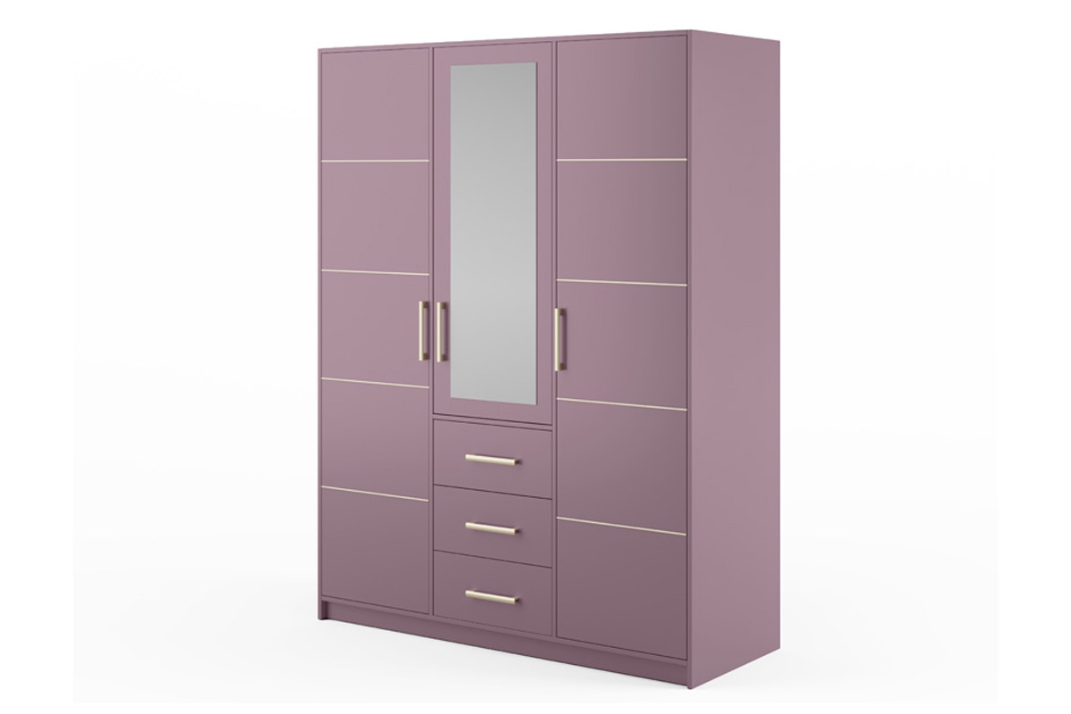 Šatníková skriňa Bali 147 cm - slivka Skriňa trojdverová stolar 