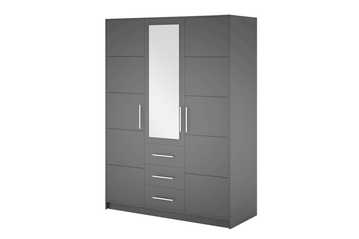 Šatníková skriňa Bali 147 cm - grafitová Skriňa Bali 