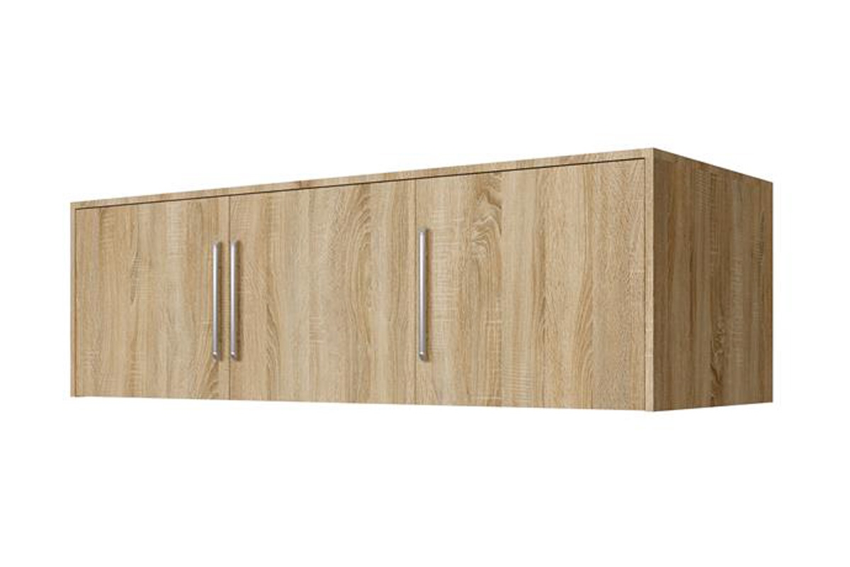 Šatníková skriňa Bali 147 cm s nadstavcom - dub sonoma Nadstavec z Úchytkaami 