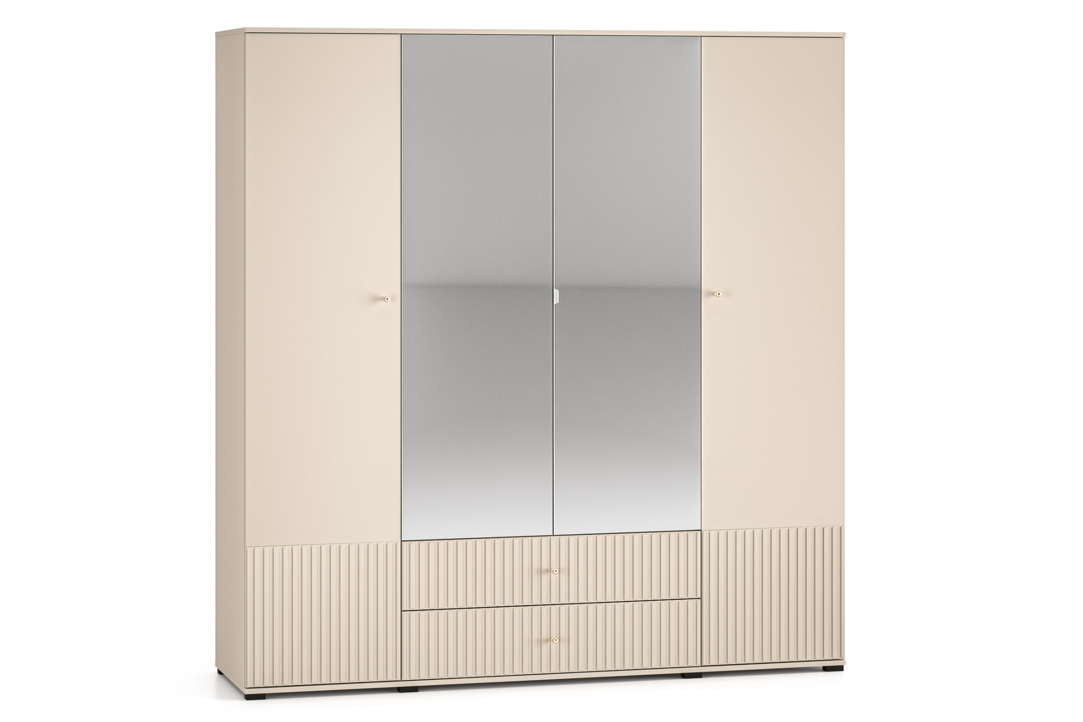 Skriňa z zrkadlom Jamuzi 200 cm - kašmír Skriňa z zrkadlom Jamuzi 23 - 150 cm - kašmír