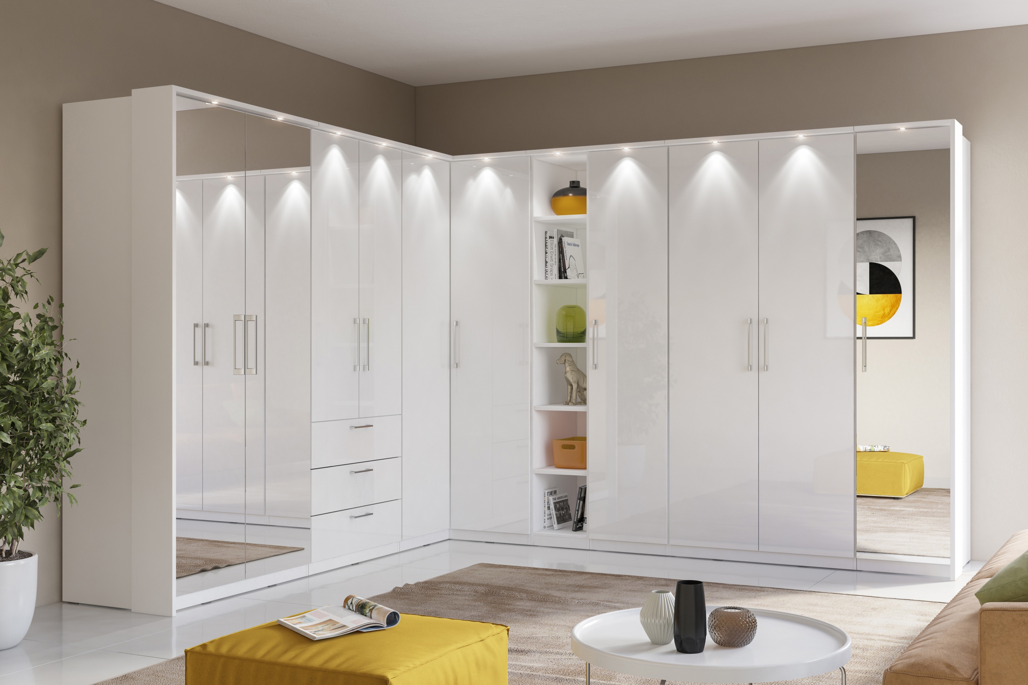 Skříň jednodveřová se zrcadlem Optima 57 L/P - bílý mat skříň z zrcadlem Optima 57 45 cm - bílá