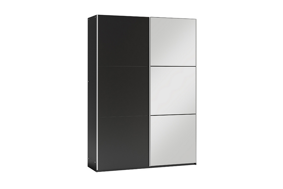 Skriňa so zrkadlom Vigo 120 Čierny Čierna Skriňa 