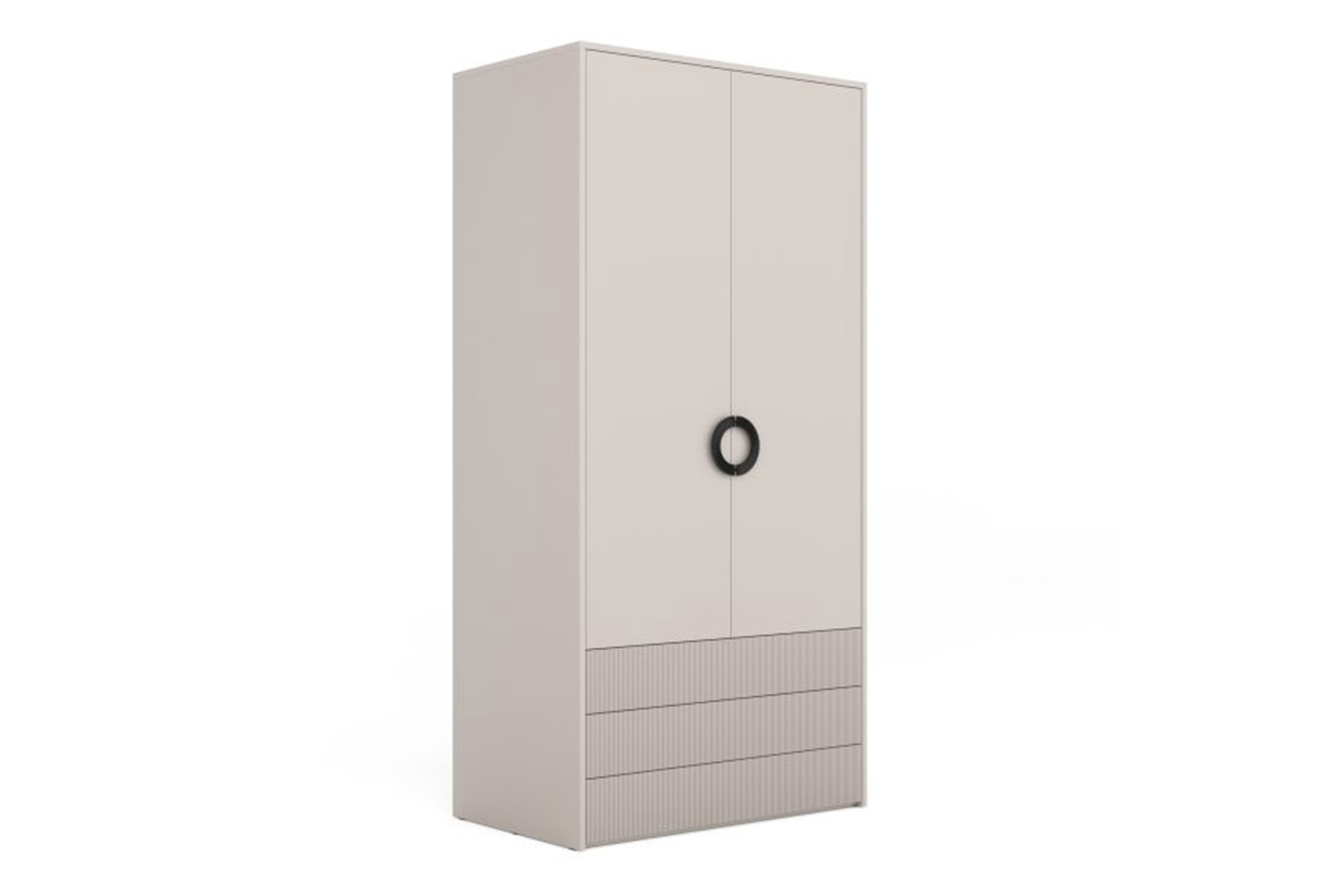 Skriňa Nubo 100 cm so zásuvkami - kašmírová / čierna Skriňa so zásuvkami Nubo 100 cm - kašmír/ Čierny 