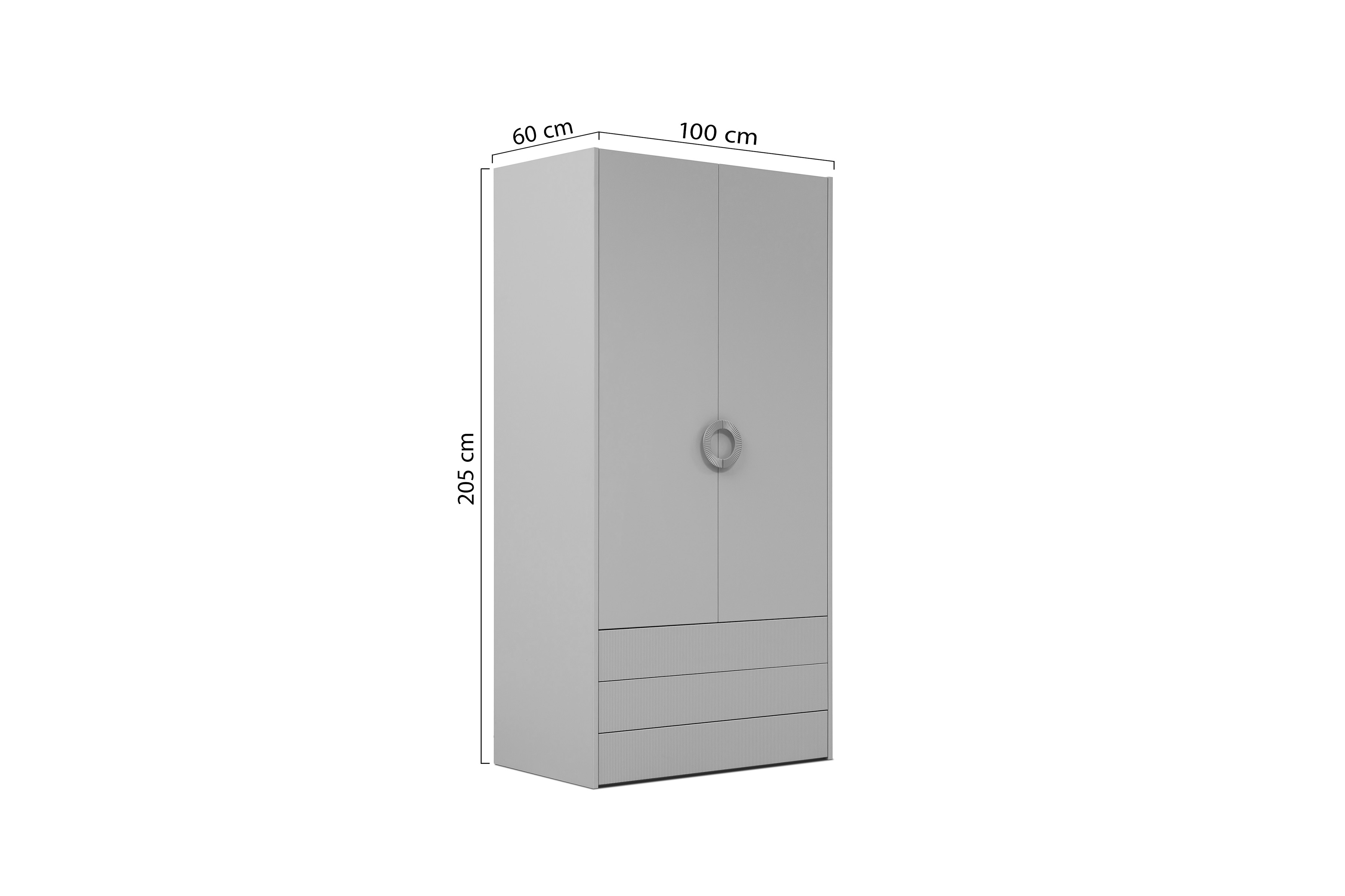 Skriňa Nubo 100 cm so zásuvkami - kašmírová / čierna Skriňa so zásuvkami Nubo 100 cm - kašmír/ Čierny 