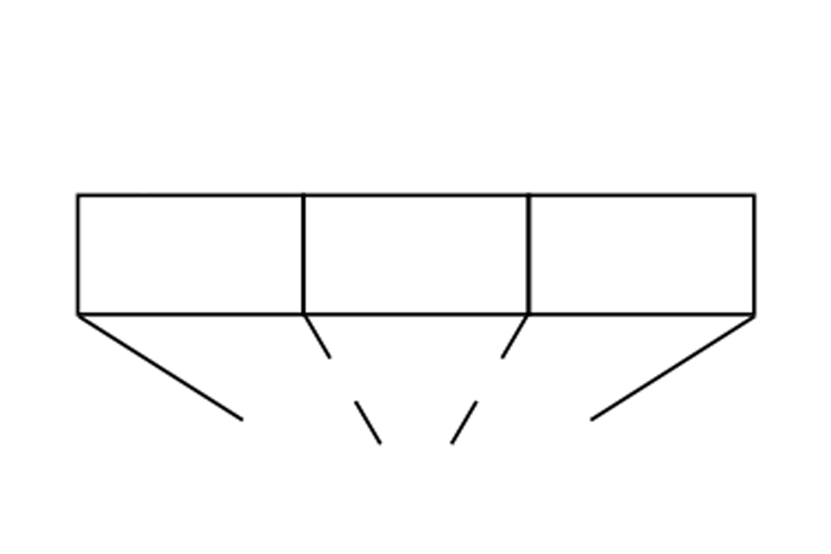 Skříň GlassLoft se zrcadlem skříň třídveřová se zrcadlem Glass Loft Levostranná - Dub bordeax jasný - sposob otwierania Skříně - srodkowe drzwi uniwersalne