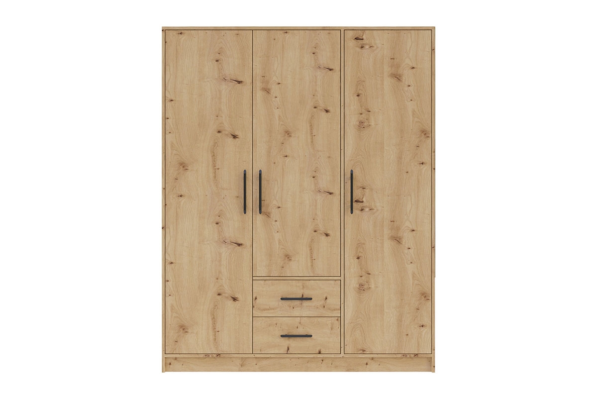 Šatní skříň Smart SR2 se zásuvkami 150 cm - dub artisan Skříň třídveřová se dvěma zásuvkami Smart SR2 - artisan