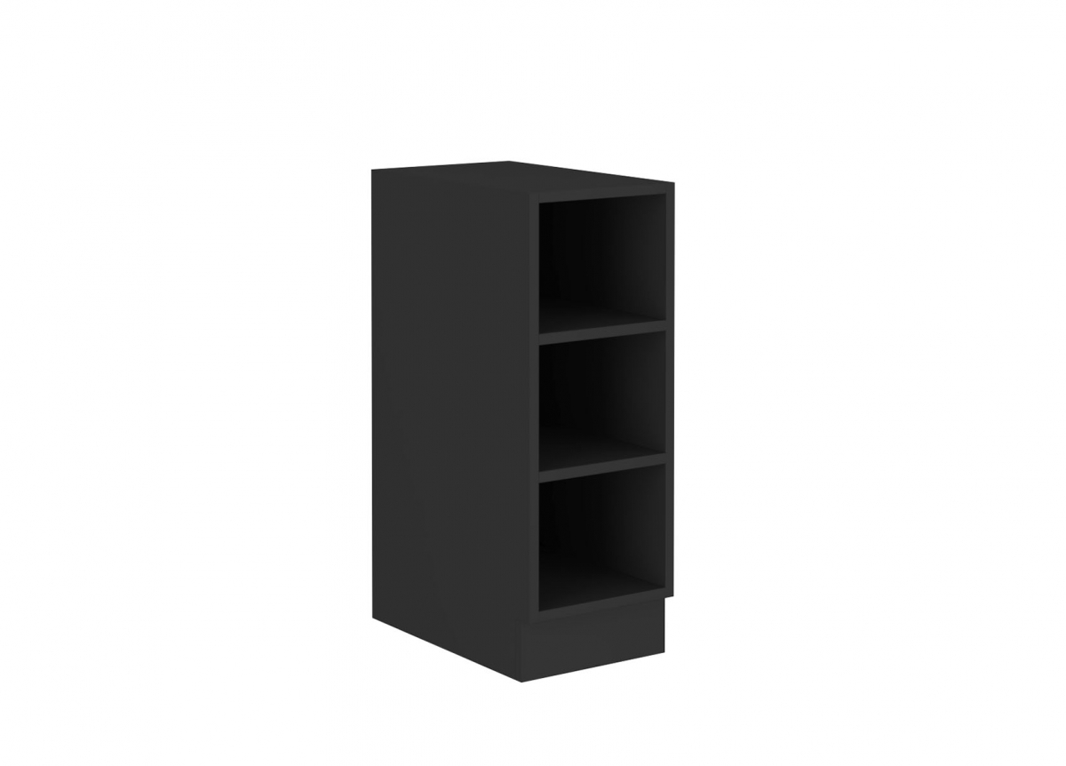 Spodní kuchyňská otevřená skříňka Armonza 30D OTW s policemi - černý mat skříňka kuchyňská spodní Armonza 30D OTW z policemi - černá mat