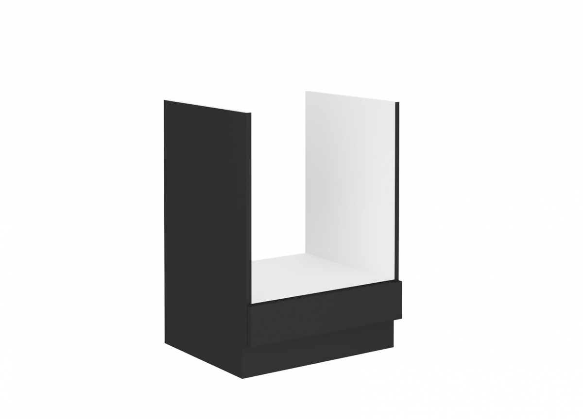 Spodní kuchyňská skříňka Armonza 60D GAZ pro vestavbu trouby - černý mat skříňka kuchyňská spodní Armonza 60D GAZ do zabudowy piekarnika - černá mat