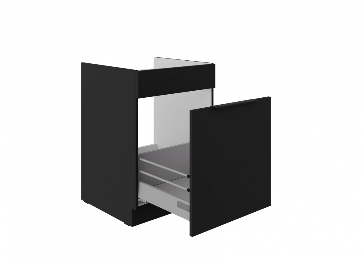 Kuchynská dolná skrinka Armonza 60ZL so zásuvkou pod umývadlo - čierny mat Skrinka Kuchynská dolná Armonza 60ZL 1S z szuflada pod umývadlo - Čierny mat