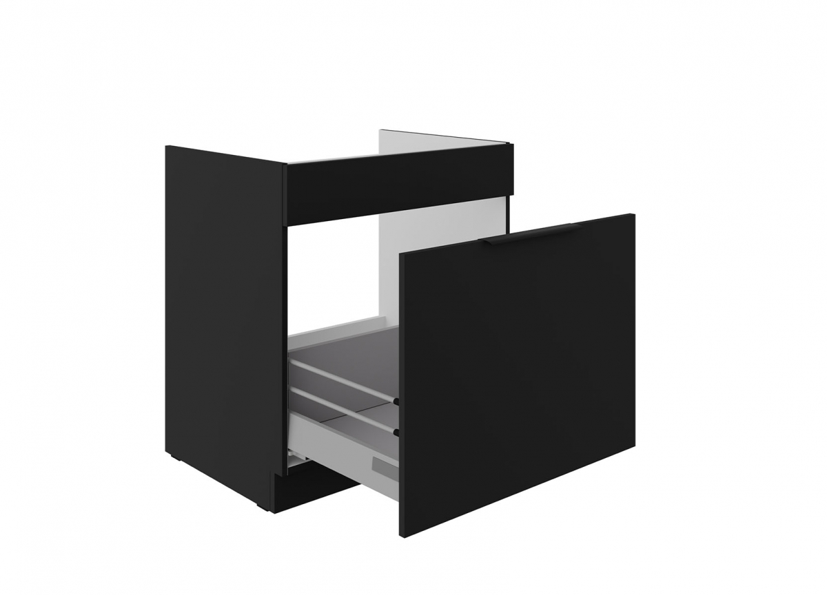 Kuchynská dolná skrinka Armonza 80ZL so zásuvkou pod umývadlo - čierny mat Skrinka Kuchynská dolná Armonza 80ZL 1S z szuflada pod umývadlo - Čierny mat