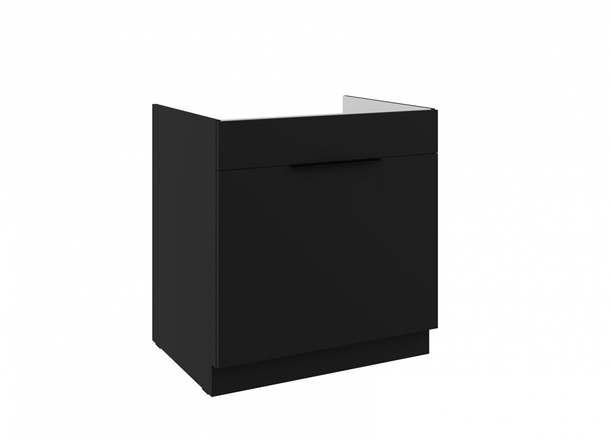 Kuchynská dolná skrinka Armonza 80ZL so zásuvkou pod umývadlo - čierny mat Skrinka Kuchynská dolná Armonza 80ZL 1S z szuflada pod umývadlo - Čierny mat