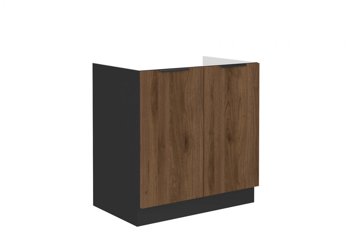 Spodní kuchyňská skříňka Armonza 80ZL dvoudveřová pod dřez - ořech skříňka kuchyňská spodní Armonza 80ZL 2F dvoudveřová pod zlewozmywak - ořech