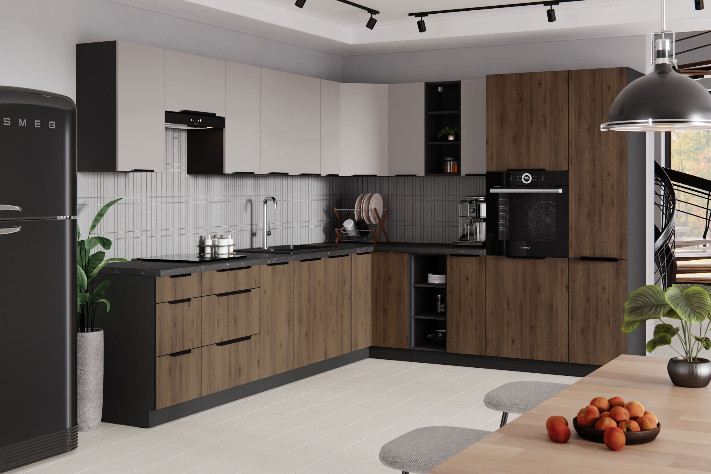 Spodní kuchyňská skříňka Armonza 80ZL dvoudveřová pod dřez - ořech skříňka kuchyňská spodní Armonza 80ZL 2F dvoudveřová pod zlewozmywak - ořech