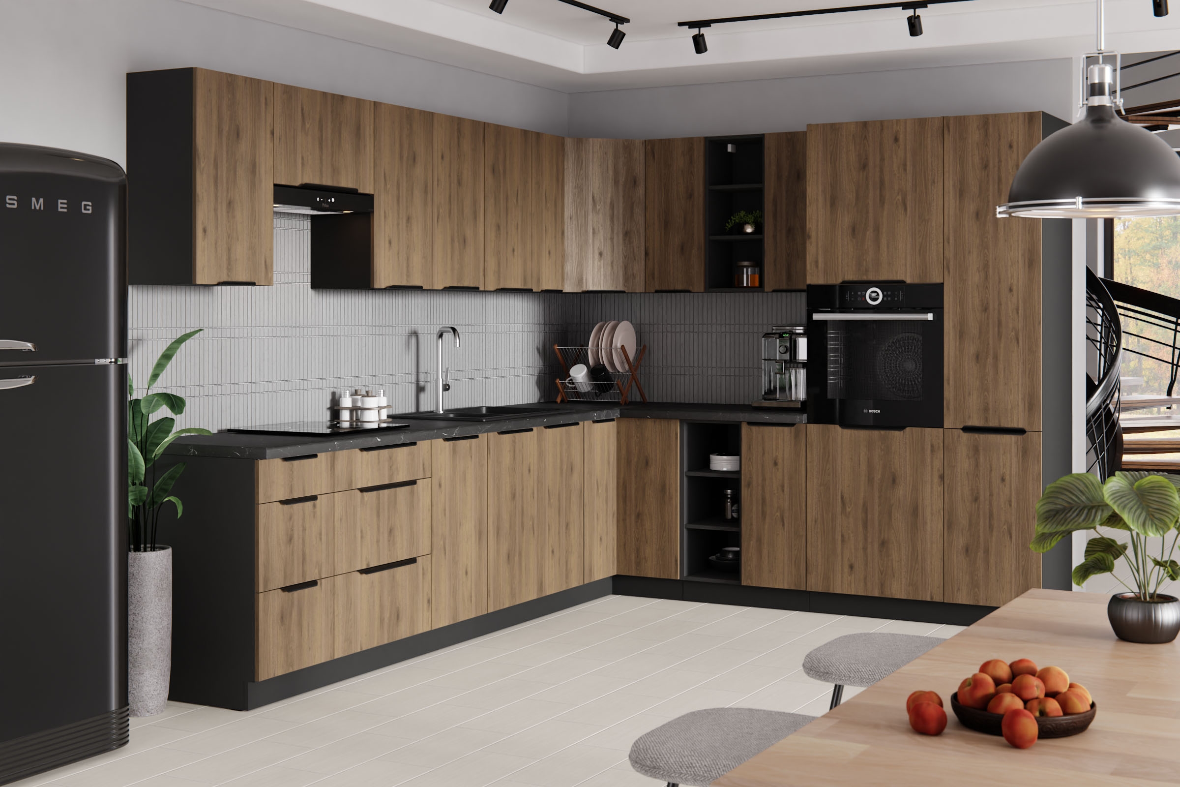 Spodní kuchyňská skříňka Armonza 80ZL dvoudveřová pod dřez - ořech skříňka kuchyňská spodní Armonza 80ZL 2F dvoudveřová pod zlewozmywak - ořech