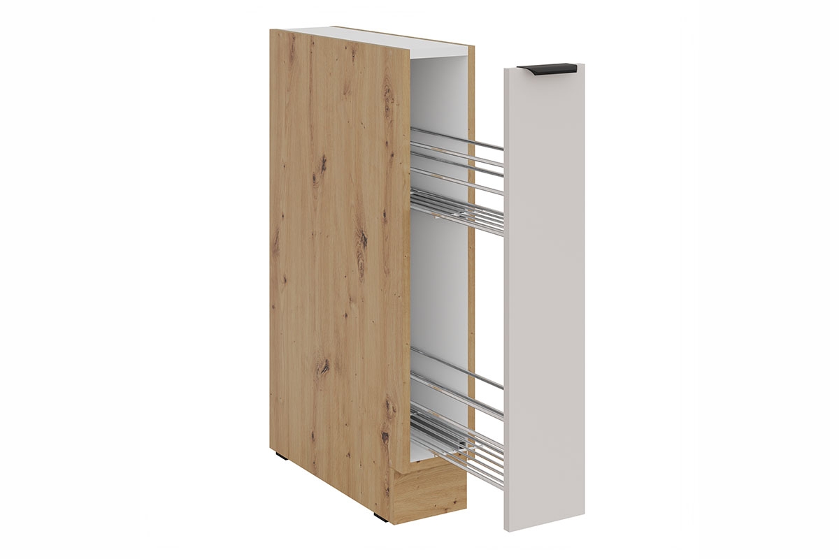 Kuchyňská spodní skříňka Arvani D15 s cargo košem - kašmír / dub artisan skříňka kuchyňská spodní Arvani D15 s košem cargo - kašmír / dub artisan