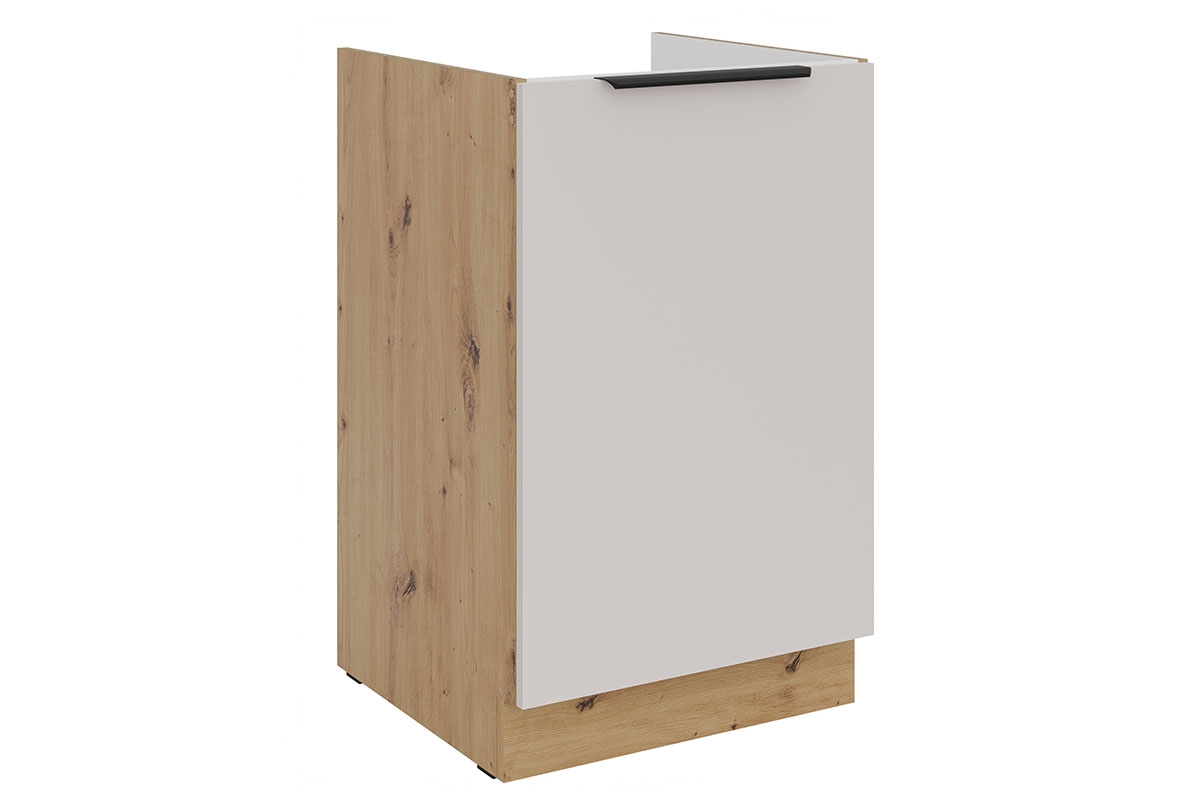 Kuchyňská spodní skříňka Arvani D50 ZL jednodveřová pod dřez - kašmír / dub artisan skříňka kuchyňská spodní Arvani D50 ZL jednodveřová pod zlewozmywak - kašmír / dub artisan