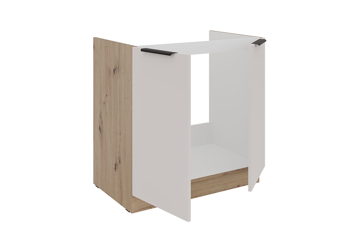 Kuchyňská spodní skříňka Arvani D80 ZL dvoudveřová pod dřez - kašmír / dub artisan skříňka kuchyňská spodní Arvani D80 ZL dvoudveřová pod zlewozmywak - kašmír / dub artisan