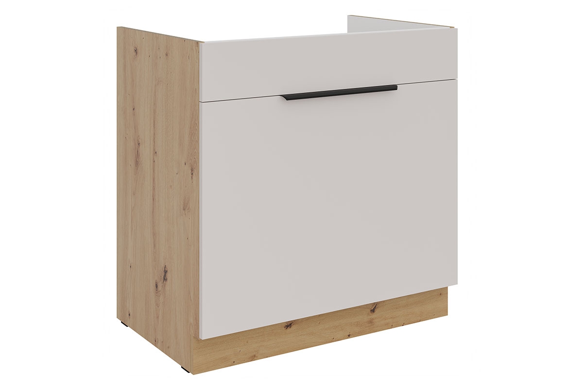 Kuchyňská spodní skříňka Arvani D80 ZL se zásuvkou pod dřez - kašmír / dub artisan skříňka kuchyňská spodní Arvani D80 ZL z szuflada pod zlewozmywak - kašmír / dub artisan