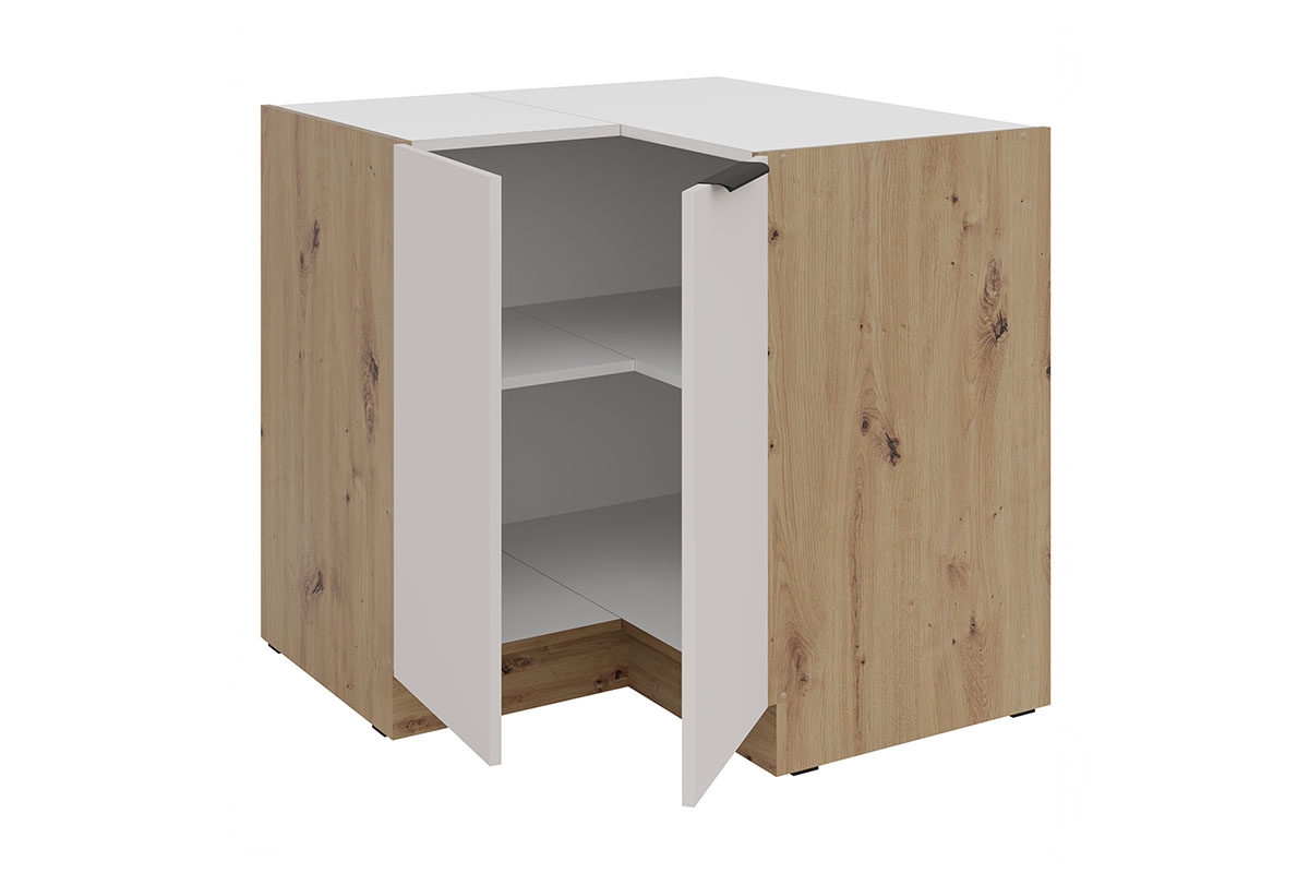 Kuchyňská spodní rohová skříňka Arvani ND90x90 dvoudveřová - kašmír / dub artisan skříňka kuchyňská spodní Arvani DN90x90 rohová dvoudveřová - kašmír / dub artisan